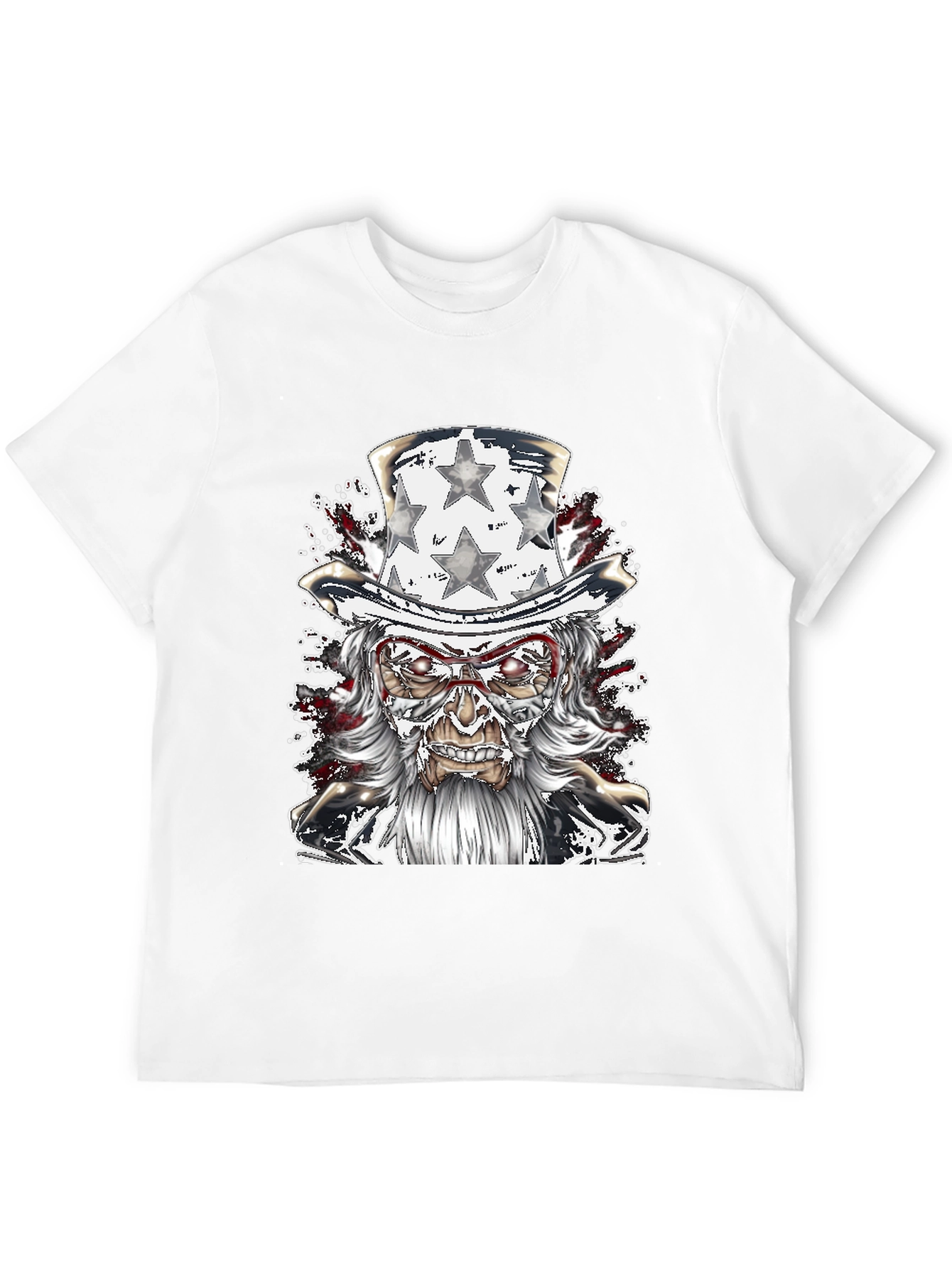 Uncle Sam Graphic Tee - Patriotic Horror