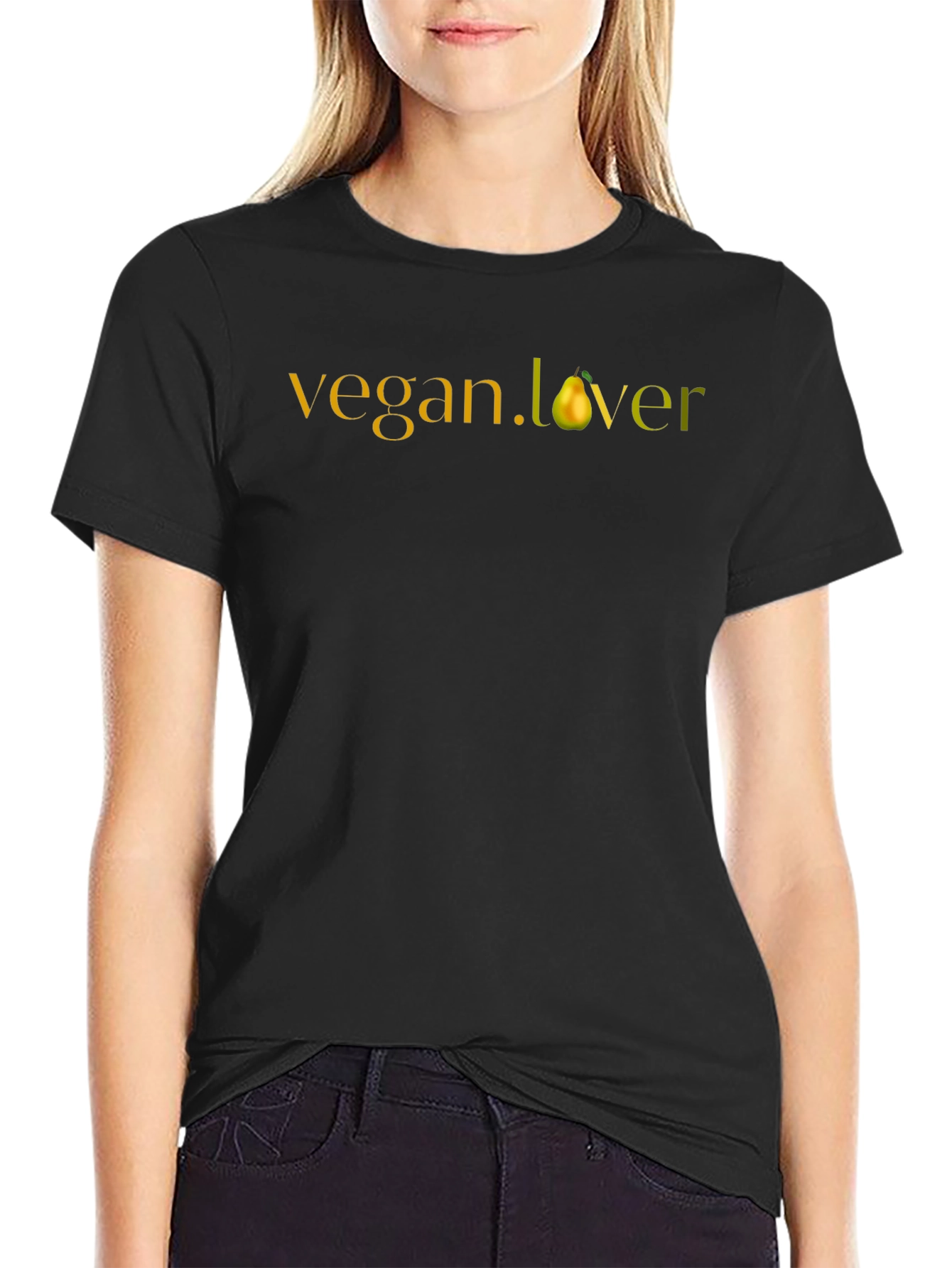 Vegan Lover Pear Graphic T-Shirt