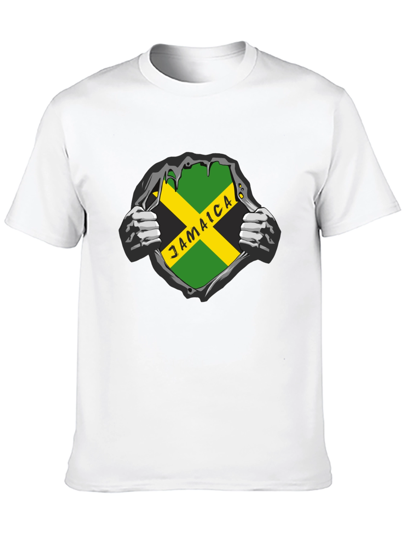 Jamaica Flag Graphic Black T-Shirt