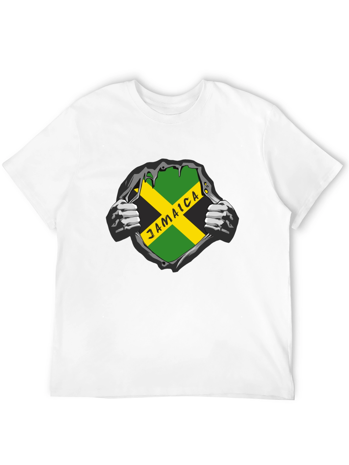 Jamaica Flag Graphic Black T-Shirt