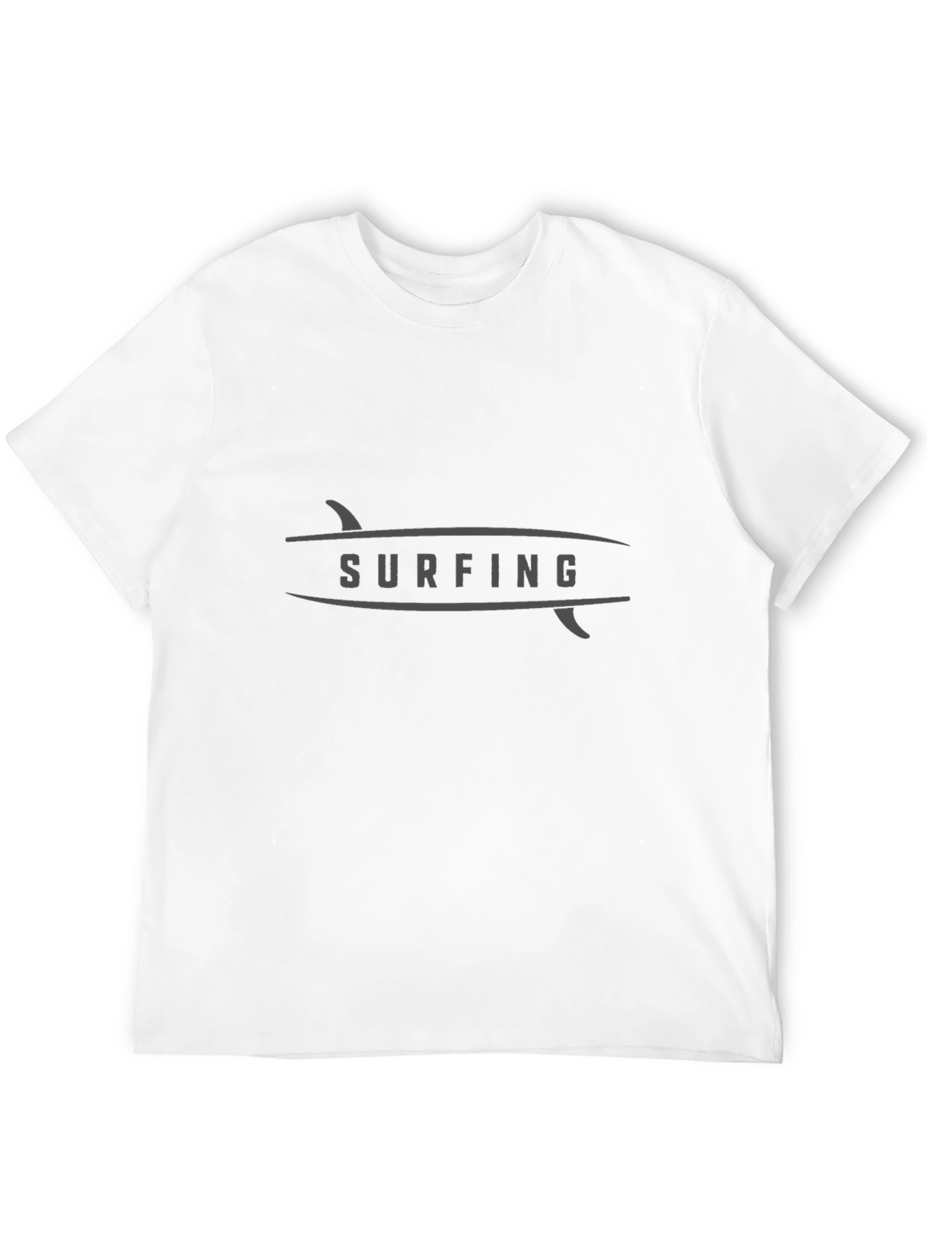 Surfing Graphic Tee - Stylish Black Cotton T-Shirt