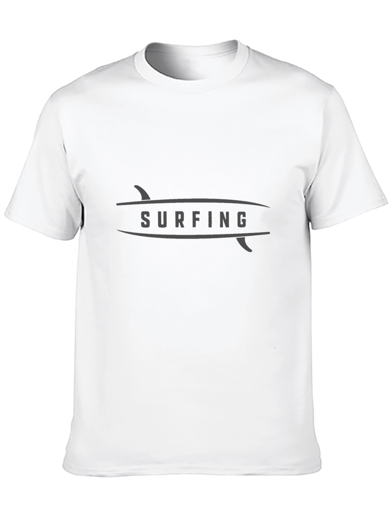 Surfing Graphic Tee - Stylish Black Cotton T-Shirt