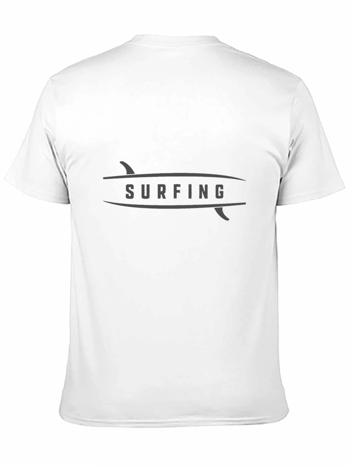 Surfing Graphic Tee - Stylish Black Cotton T-Shirt