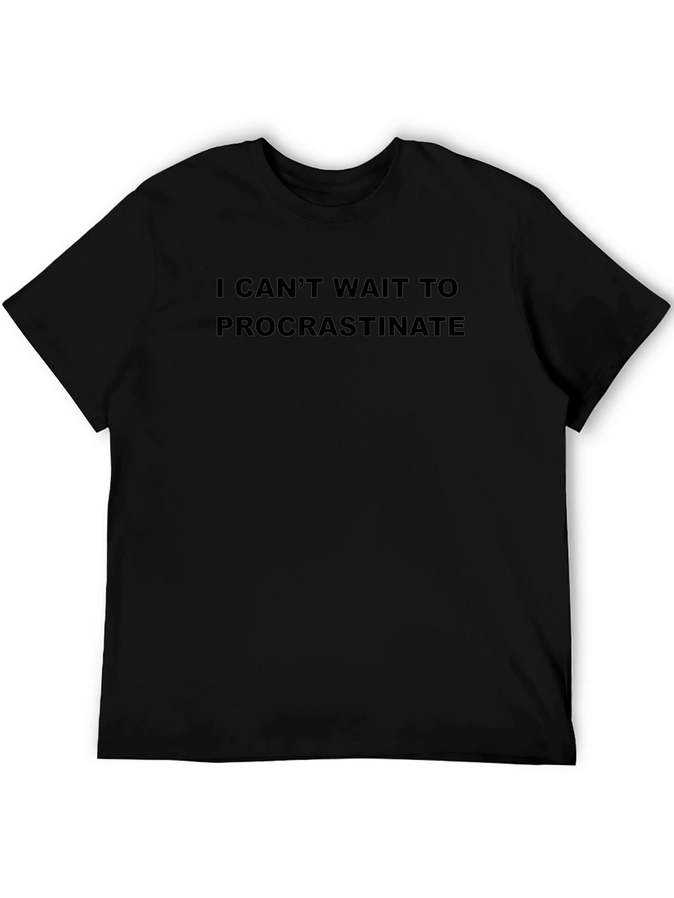 I Cant Wait to Procrastinate Graphic Tee - Black
