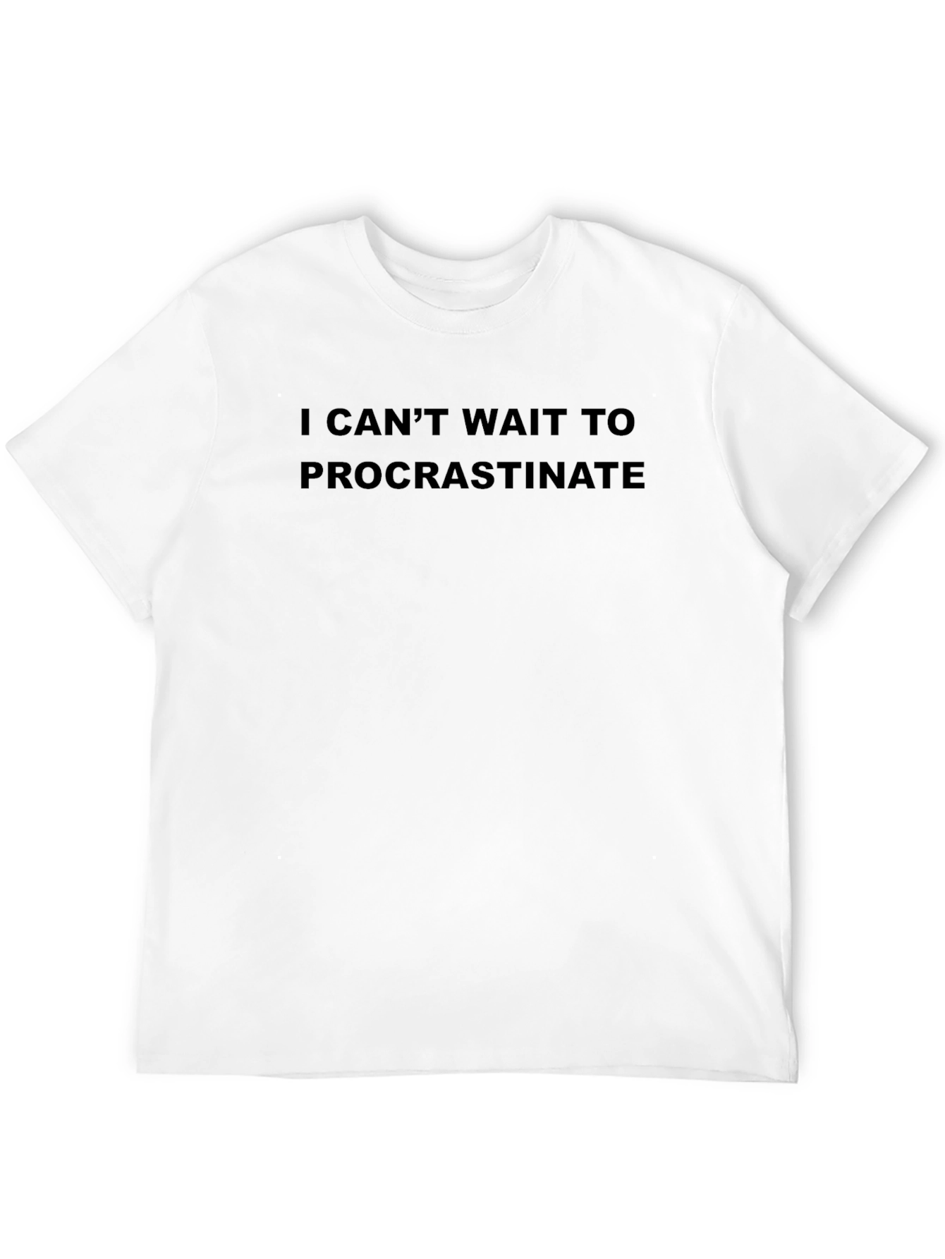I Cant Wait to Procrastinate Graphic Tee - Black