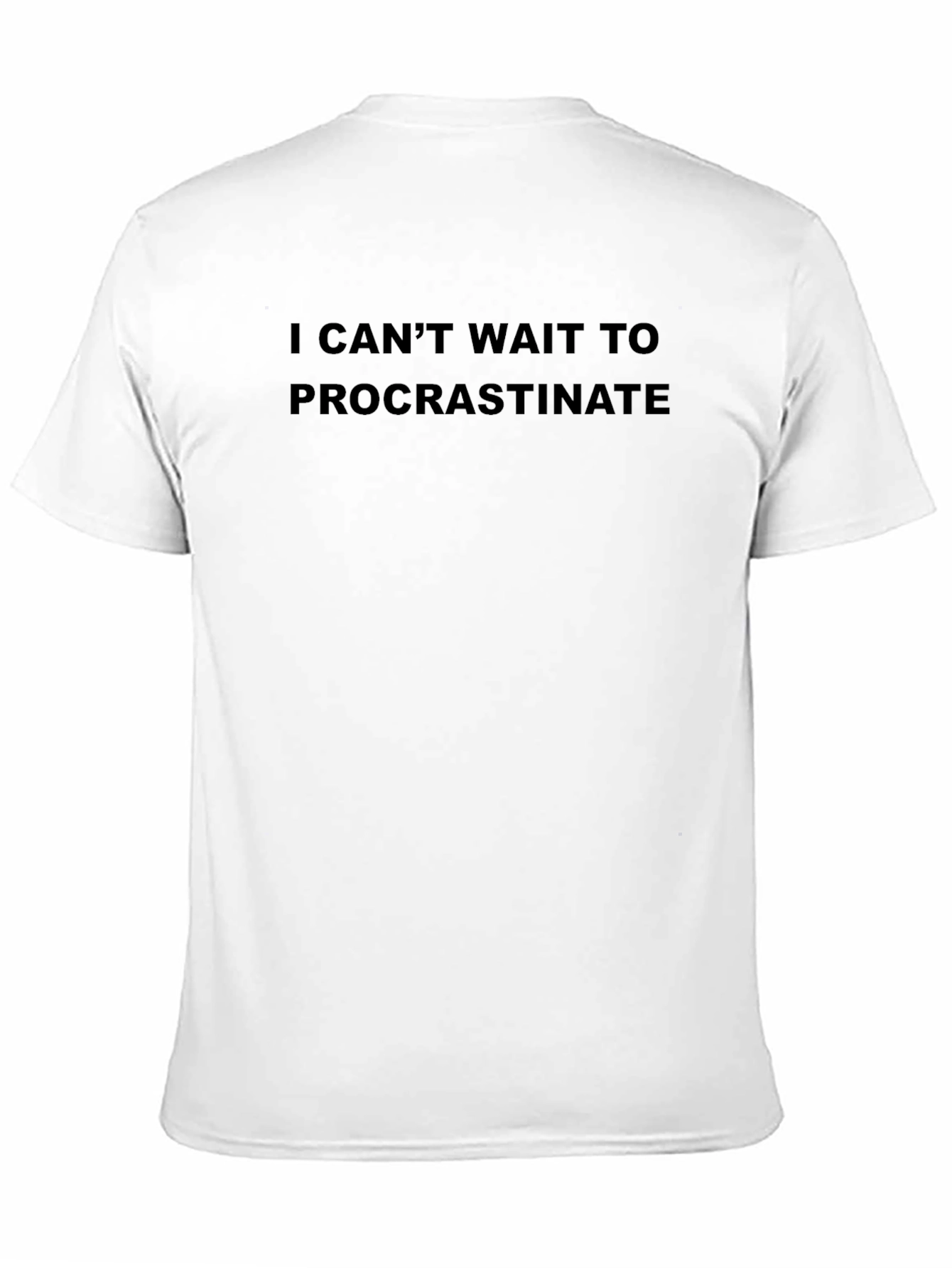 I Cant Wait to Procrastinate Graphic Tee - Black