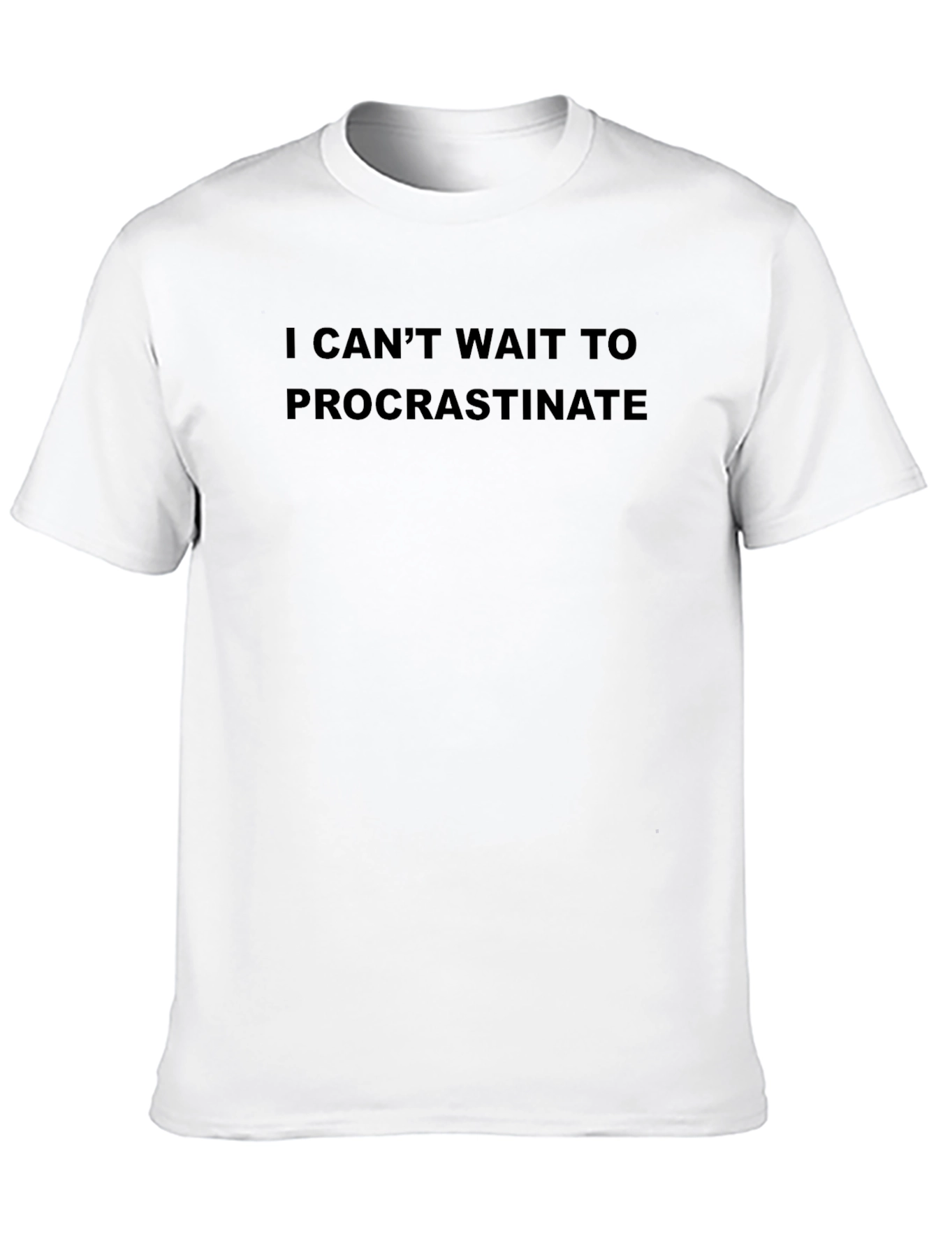 I Cant Wait to Procrastinate Graphic Tee - Black