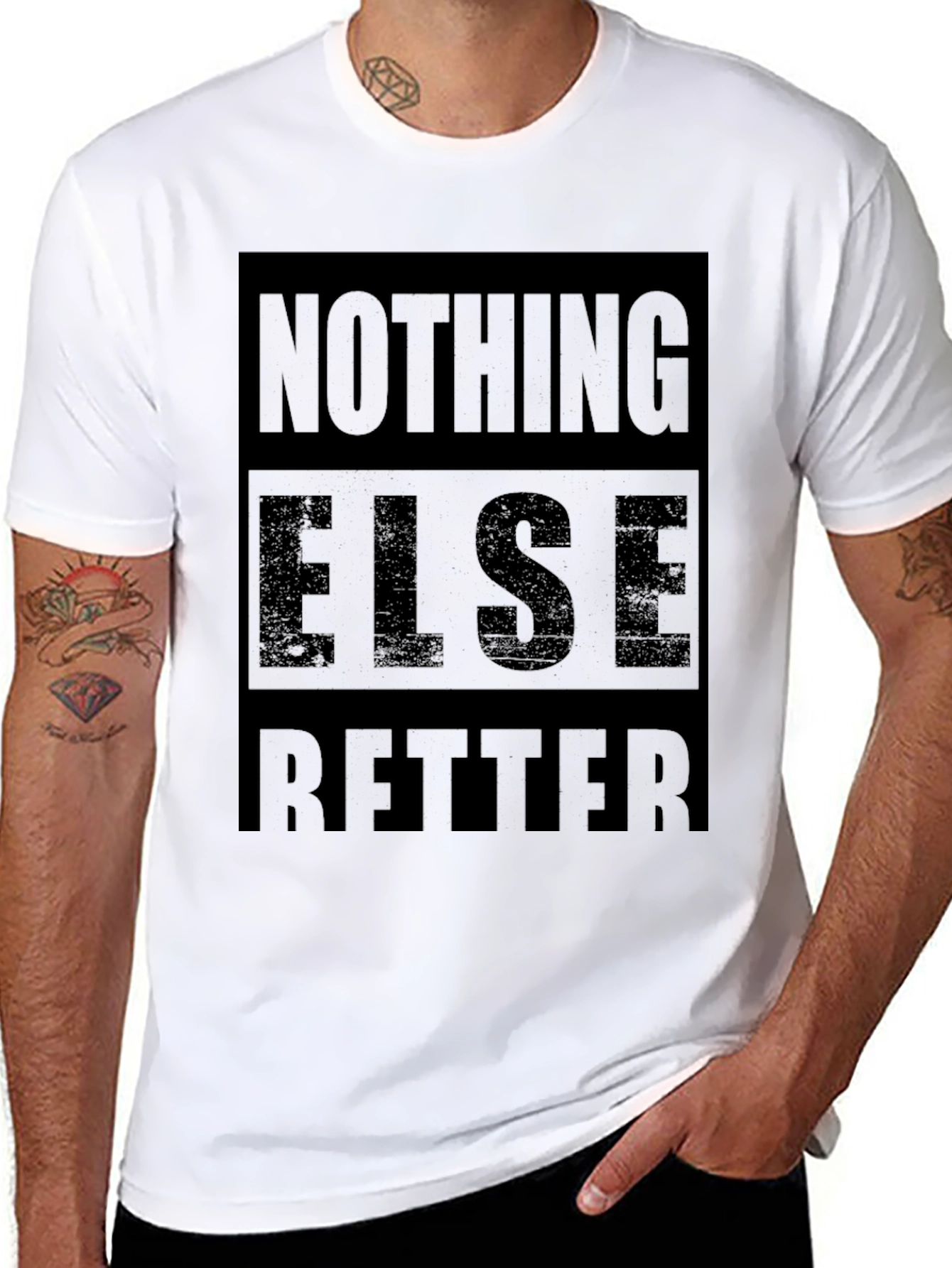 Nothing Else Better Mens Black Graphic Tee