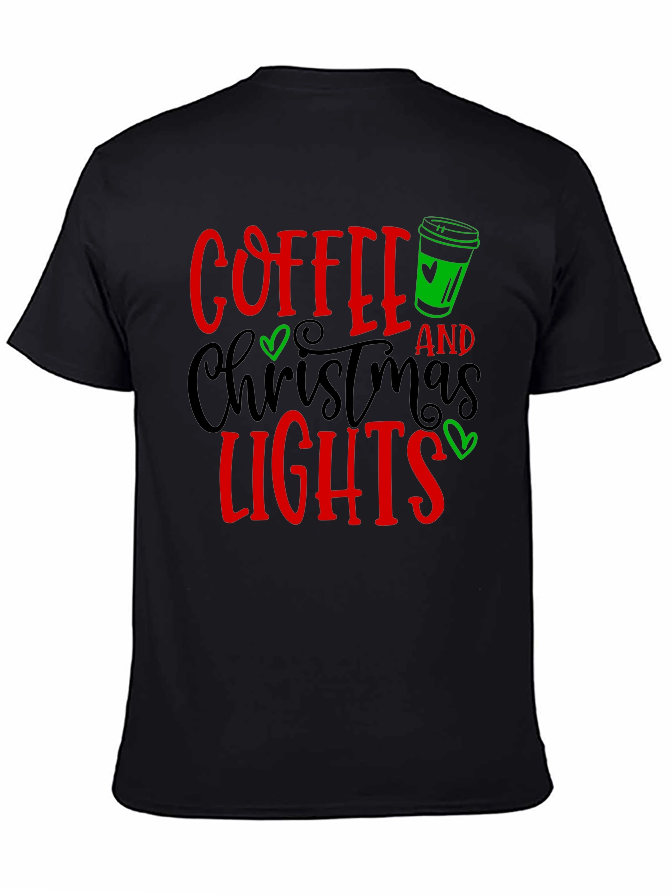 Coffee & Christmas Lights Graphic Tee