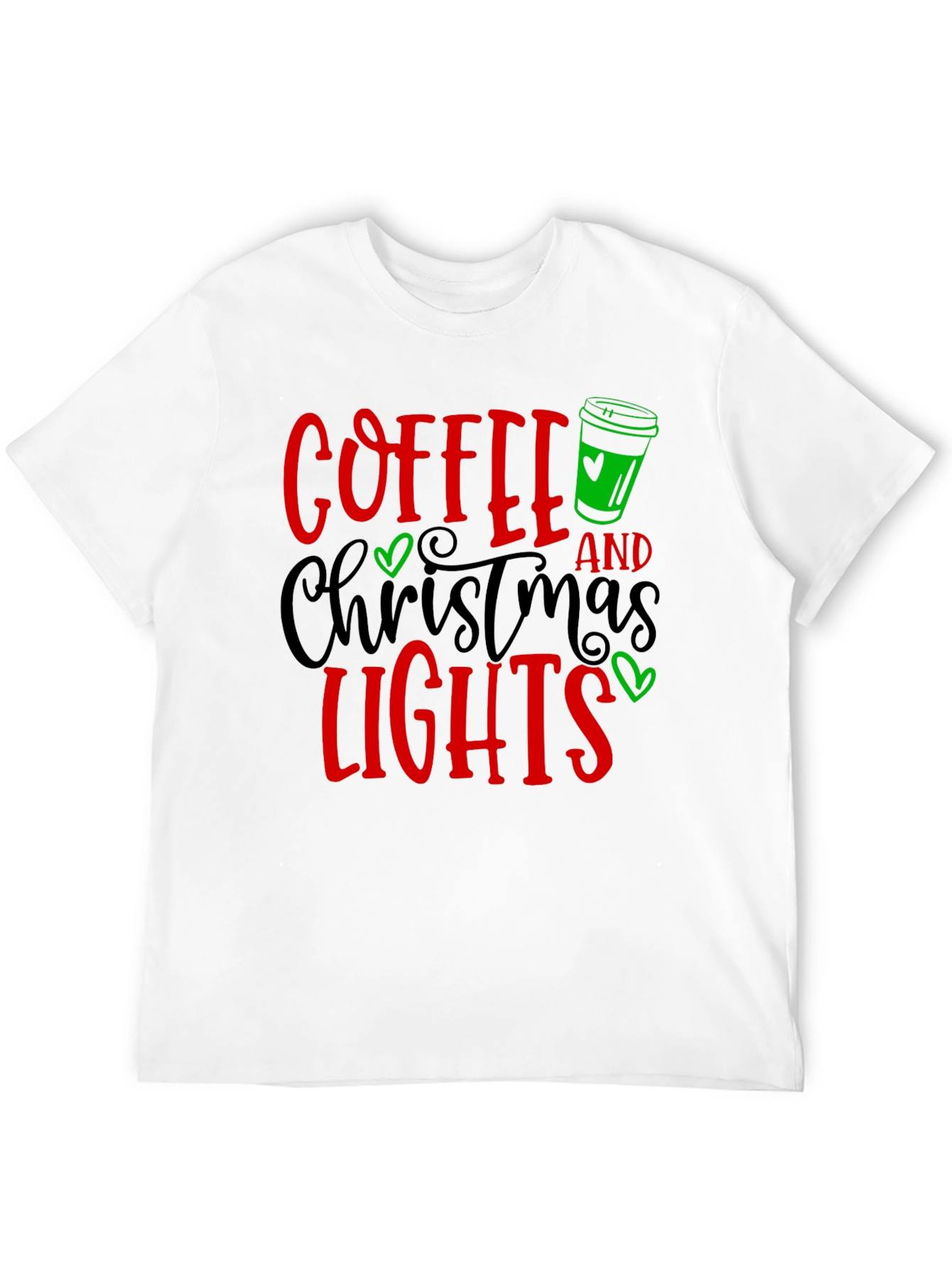 Coffee & Christmas Lights Graphic Tee