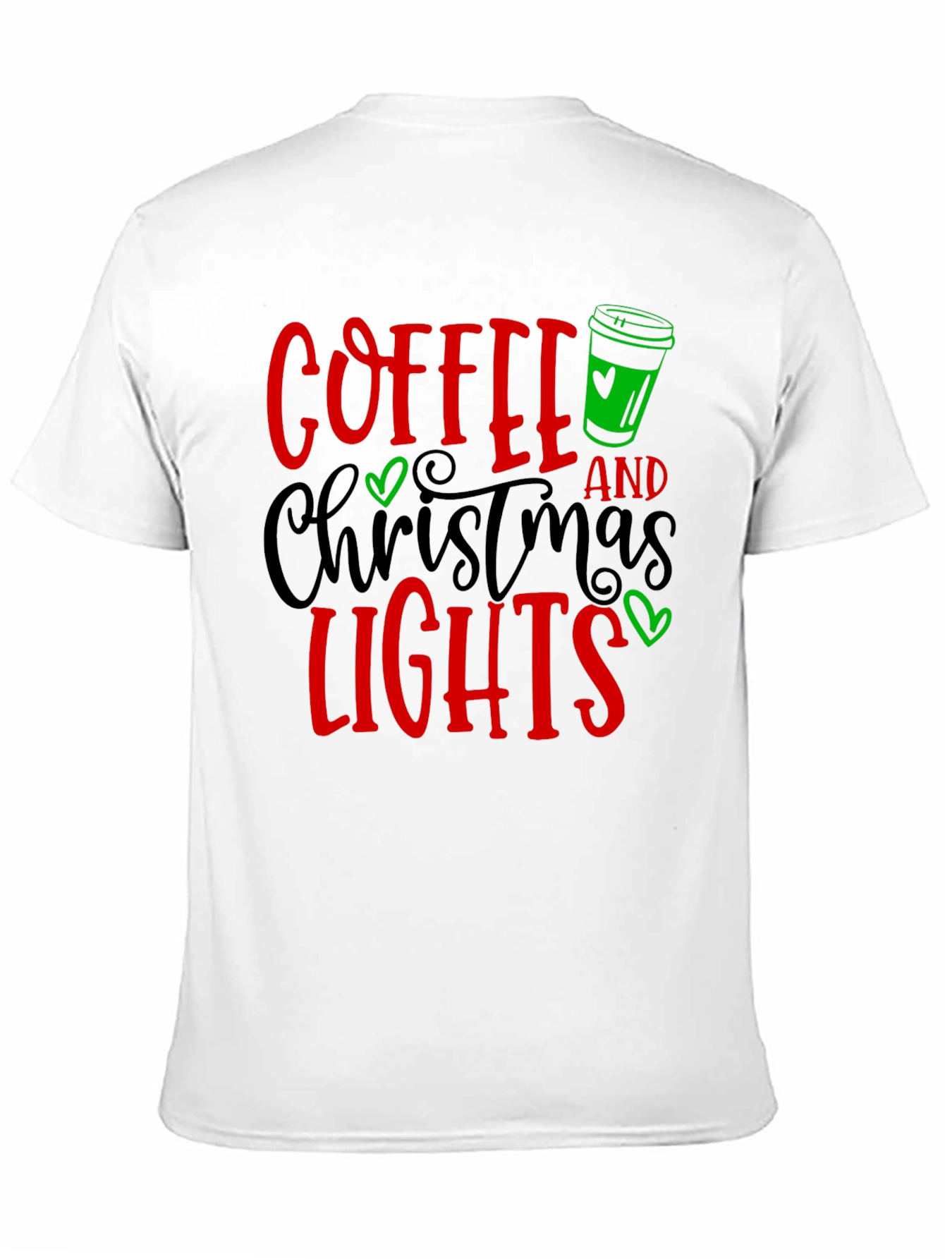 Coffee & Christmas Lights Graphic Tee