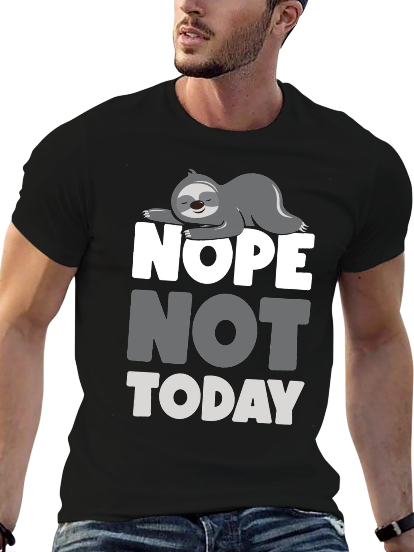 Nope Not Today Sloth Graphic T-Shirt