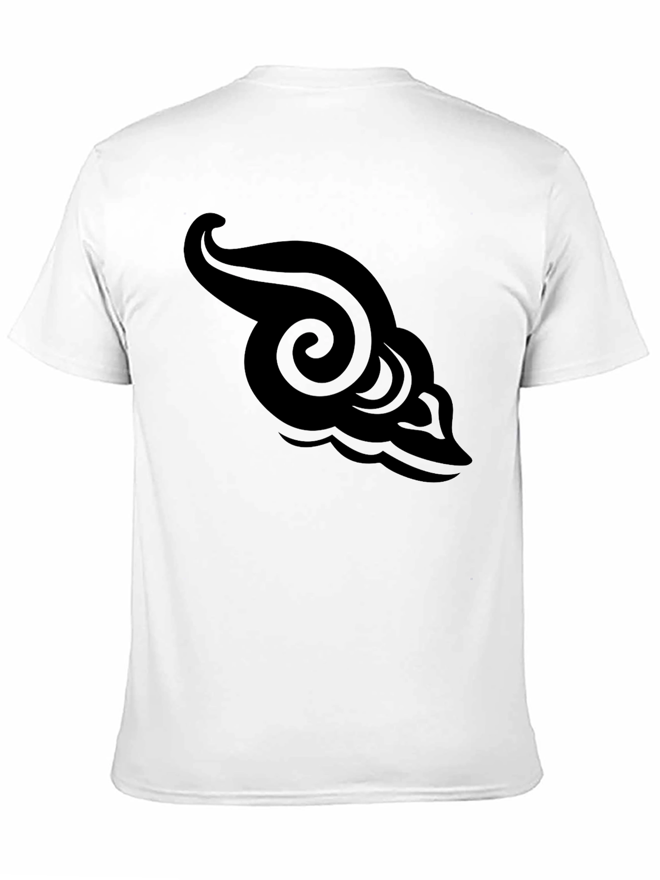 Mens Black T-Shirt with Cloud Graphic