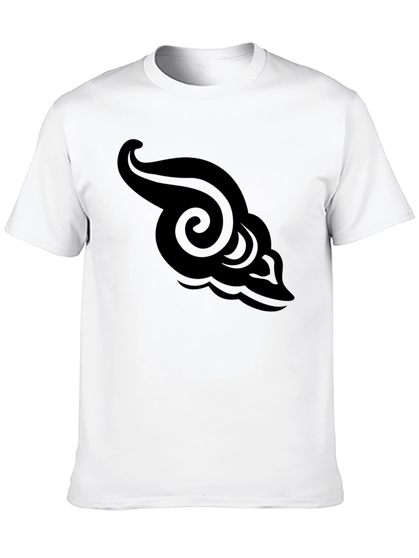 Mens Black T-Shirt with Cloud Graphic