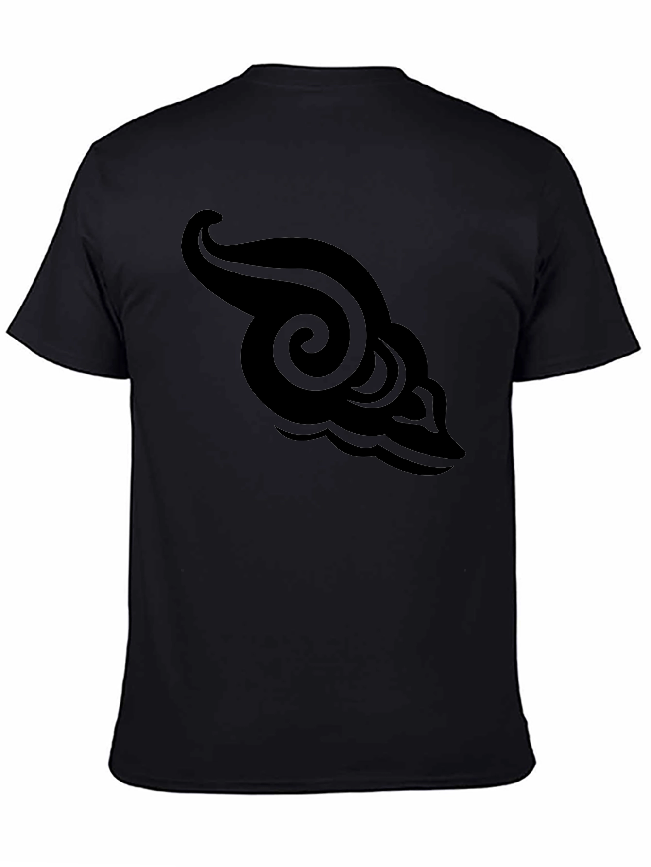 Mens Black T-Shirt with Cloud Graphic