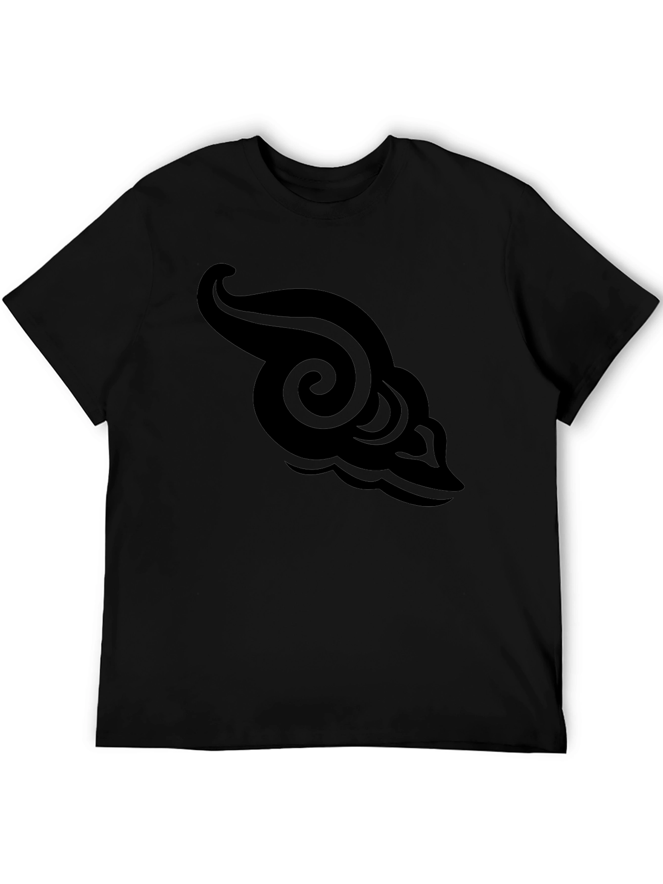 Mens Black T-Shirt with Cloud Graphic