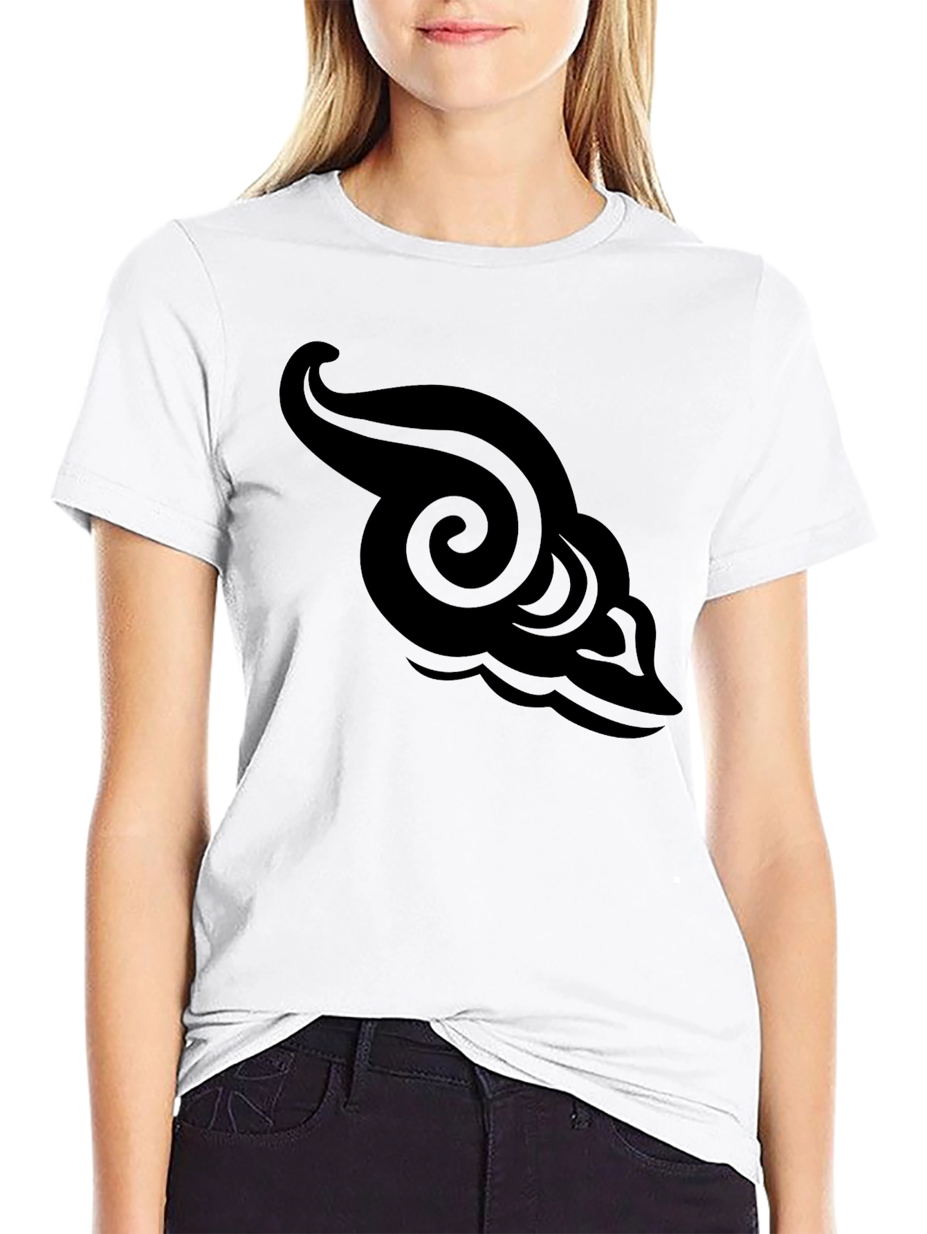 Mens Black T-Shirt with Cloud Graphic