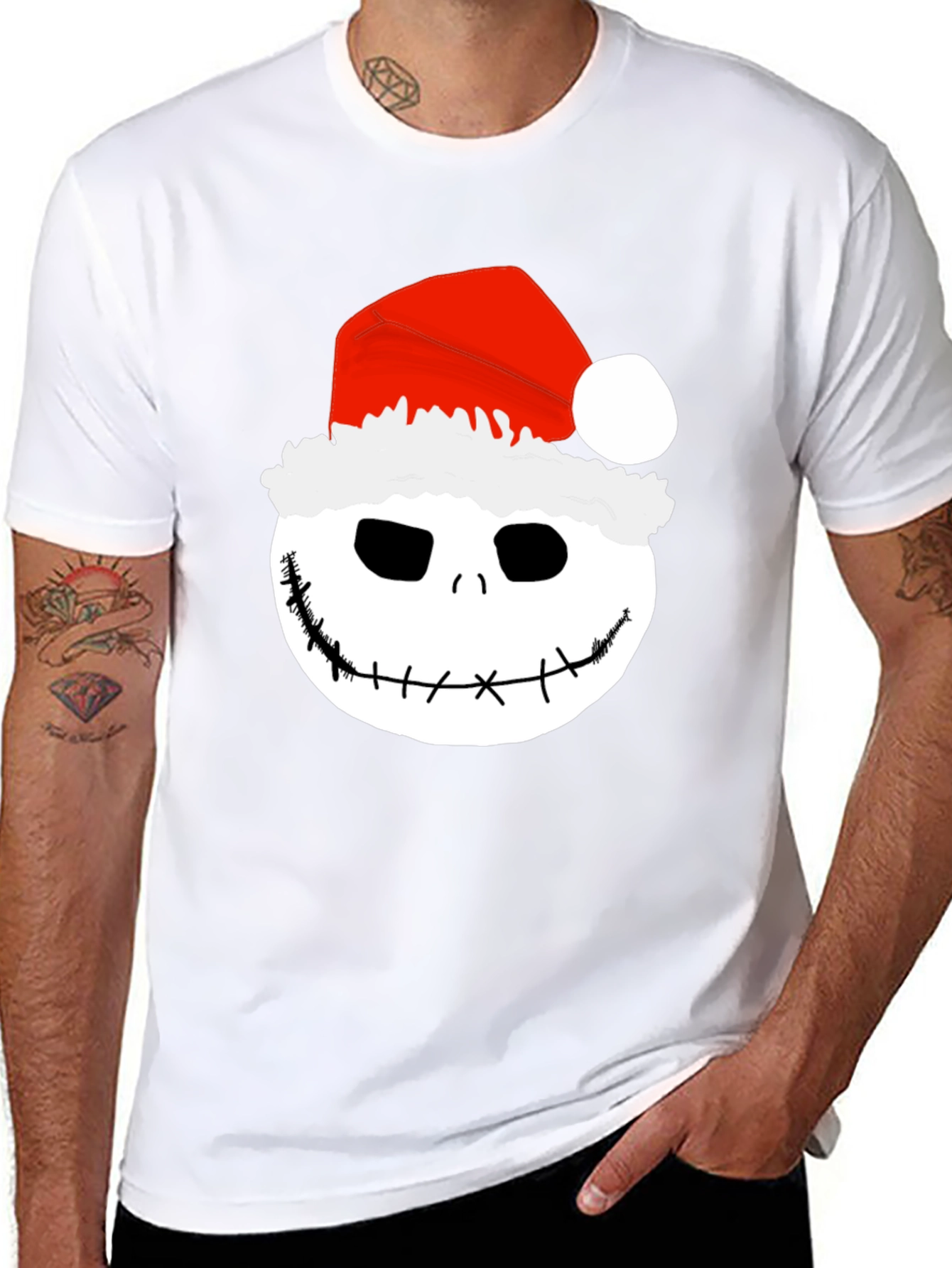 Jack Skellington Santa Graphic Tee - Holiday Nightmare
