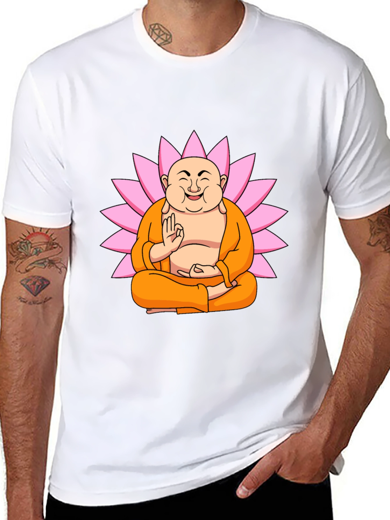Buddha Lotus Graphic T-Shirt - Meditate in Style