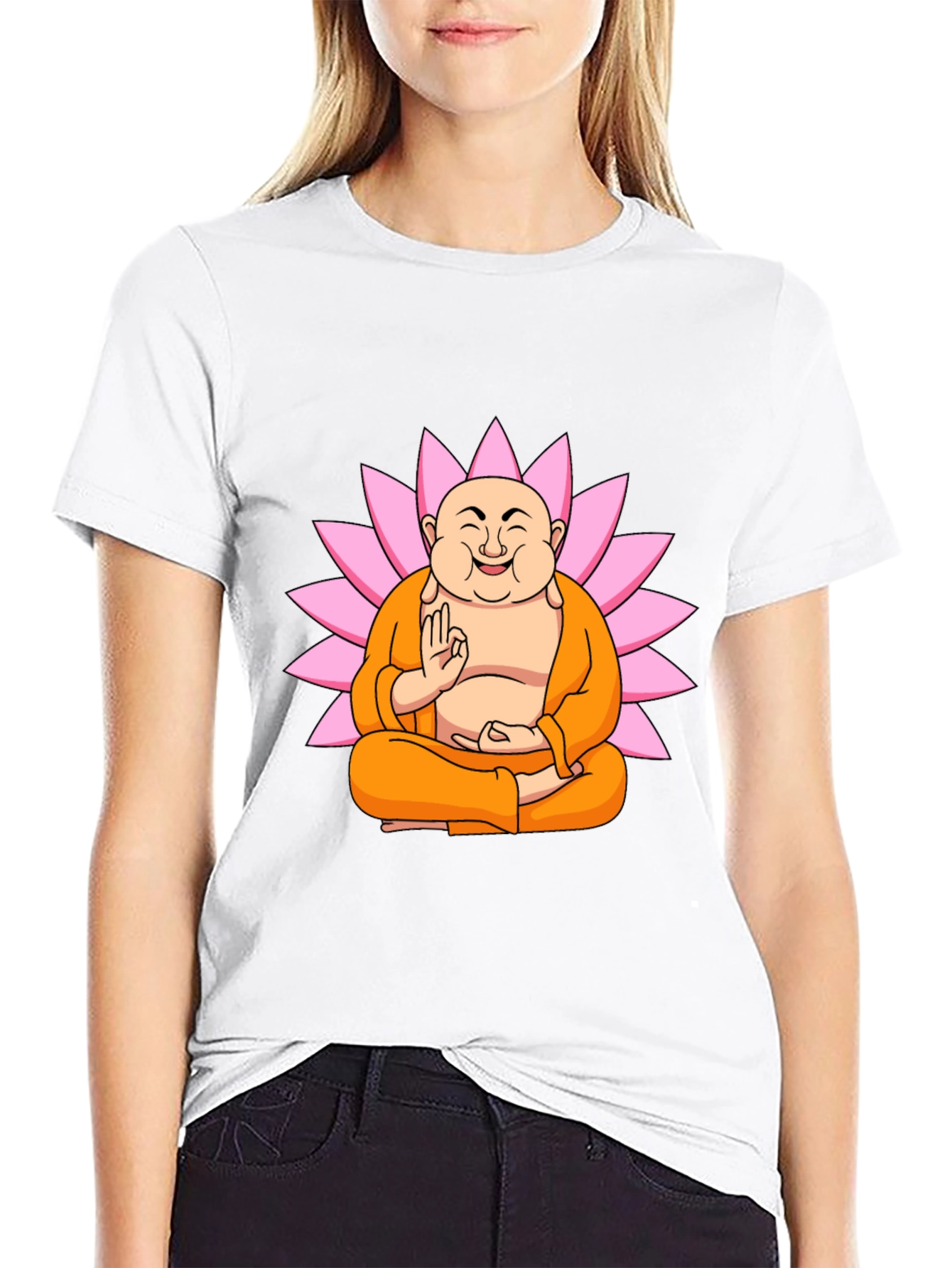 Buddha Lotus Graphic T-Shirt - Meditate in Style