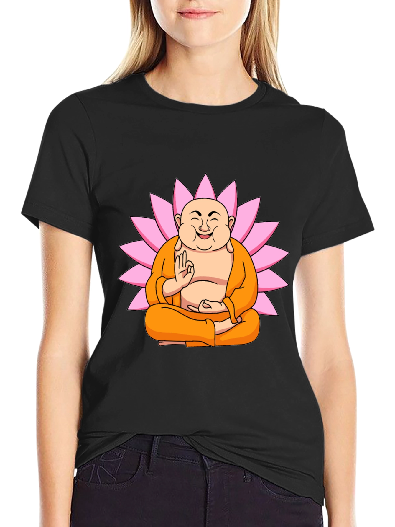 Buddha Lotus Graphic T-Shirt - Meditate in Style