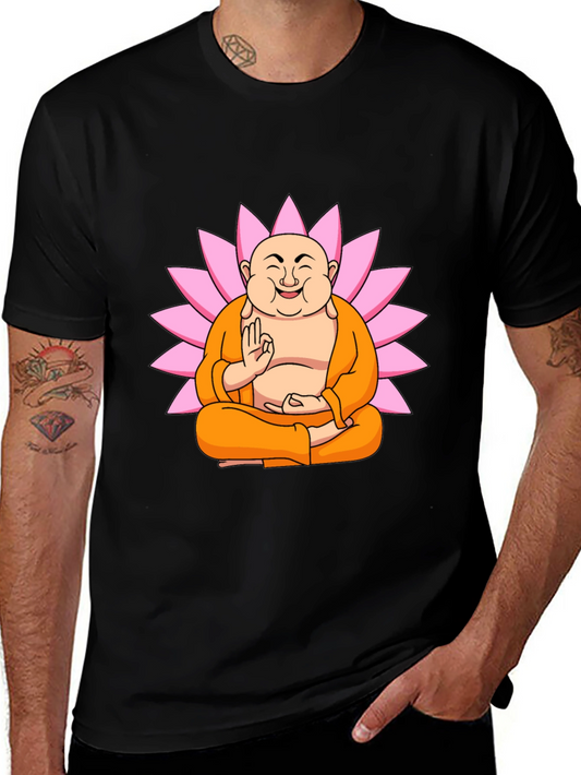 Buddha Lotus Graphic T-Shirt - Meditate in Style
