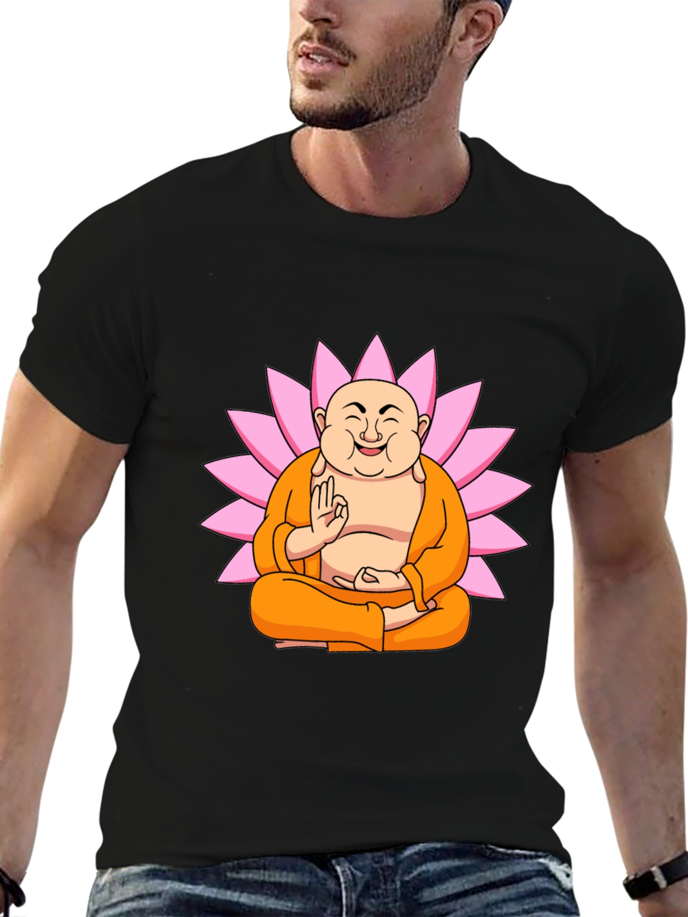Buddha Lotus Graphic T-Shirt - Meditate in Style