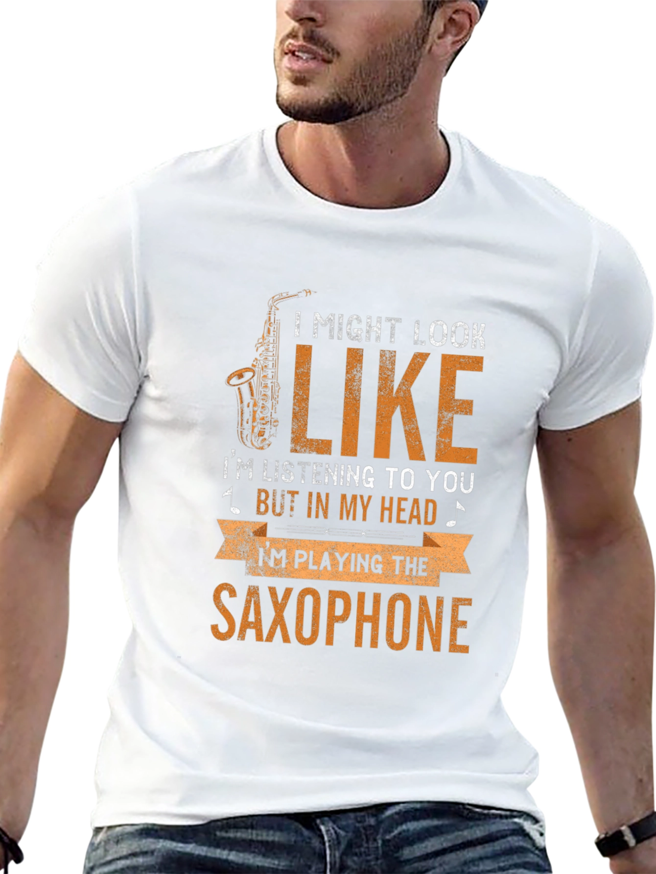 Saxophone Player T-Shirt: Musical Headspace