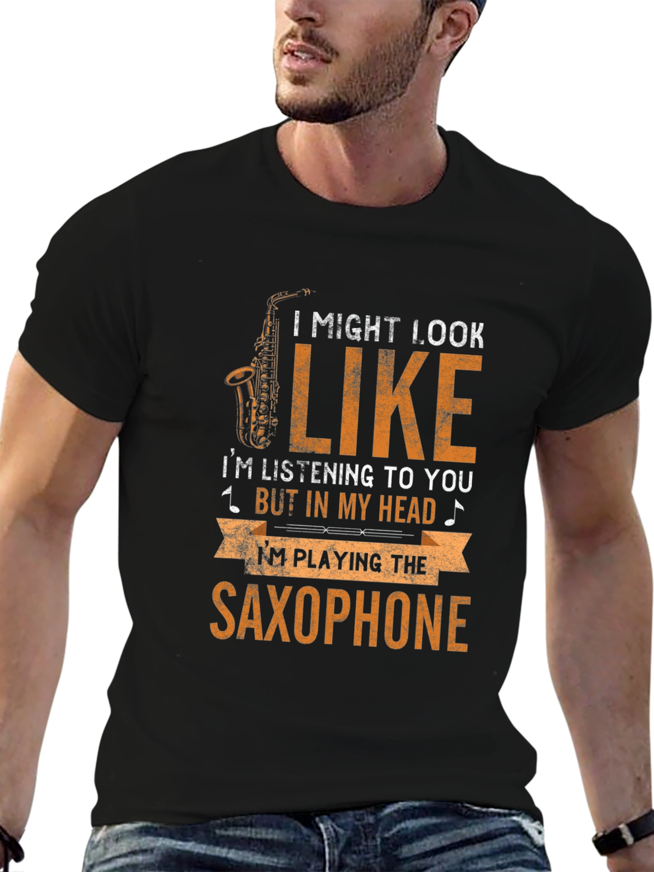 Saxophone Player T-Shirt: Musical Headspace