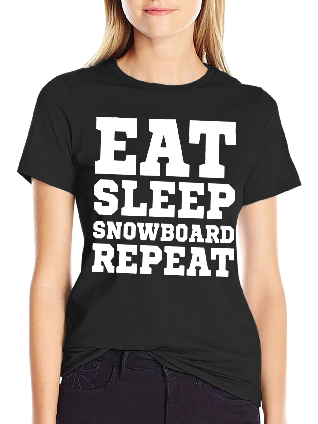 Eat Sleep Snowboard Repeat Graphic Tee