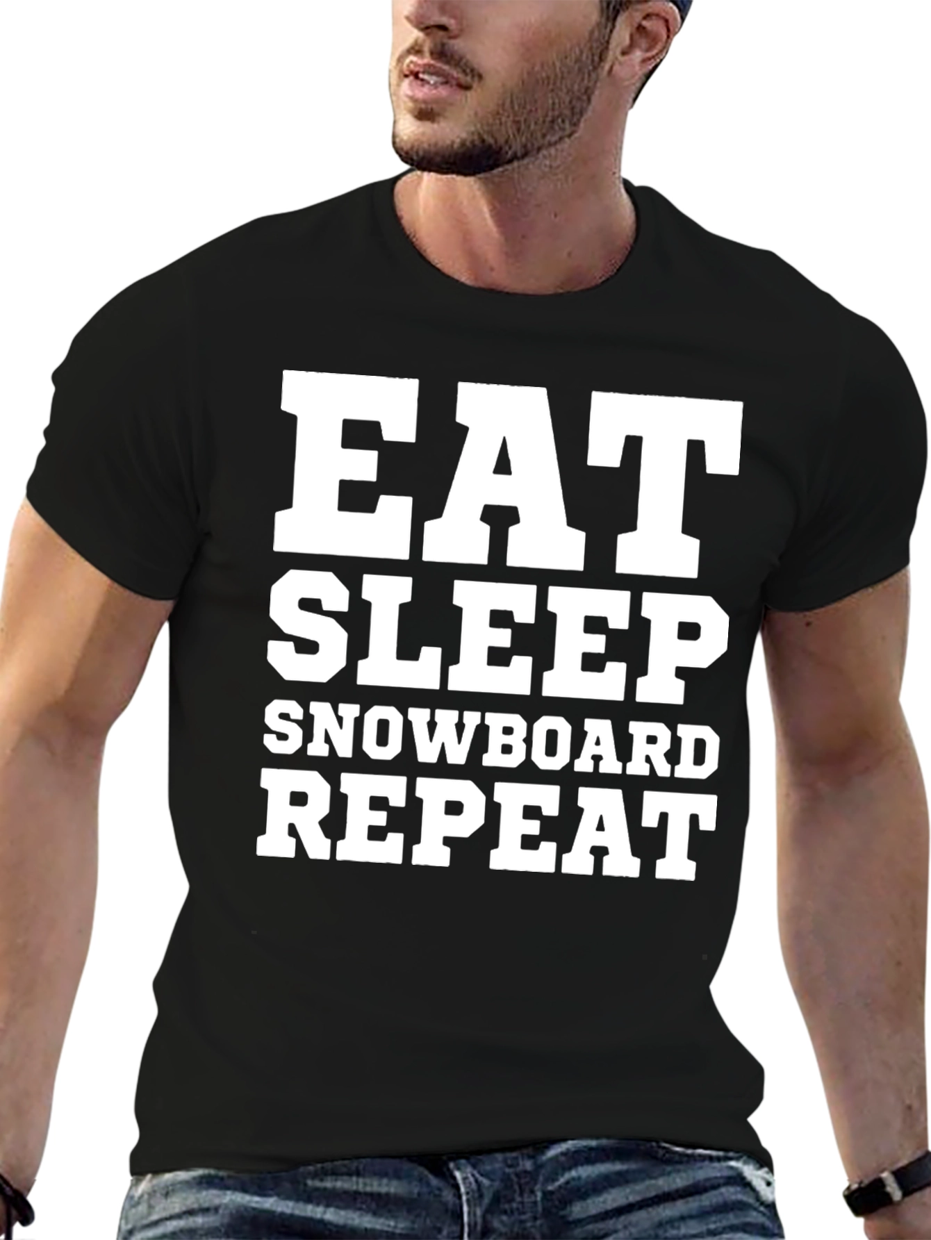 Eat Sleep Snowboard Repeat Graphic Tee