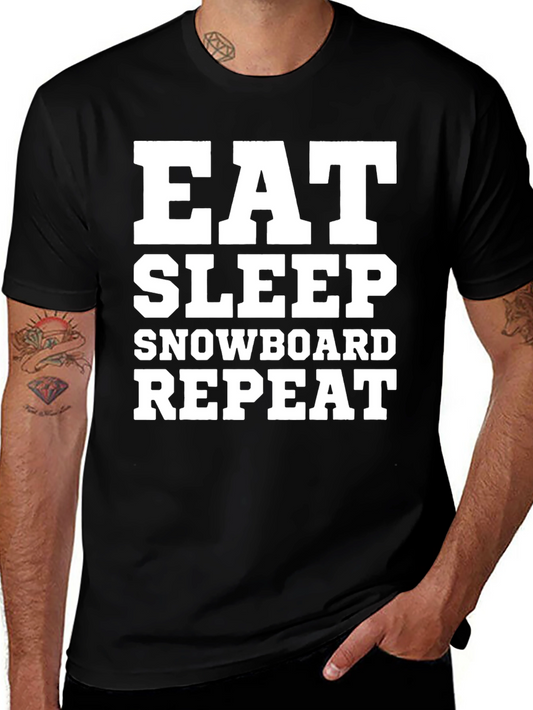 Eat Sleep Snowboard Repeat Graphic Tee