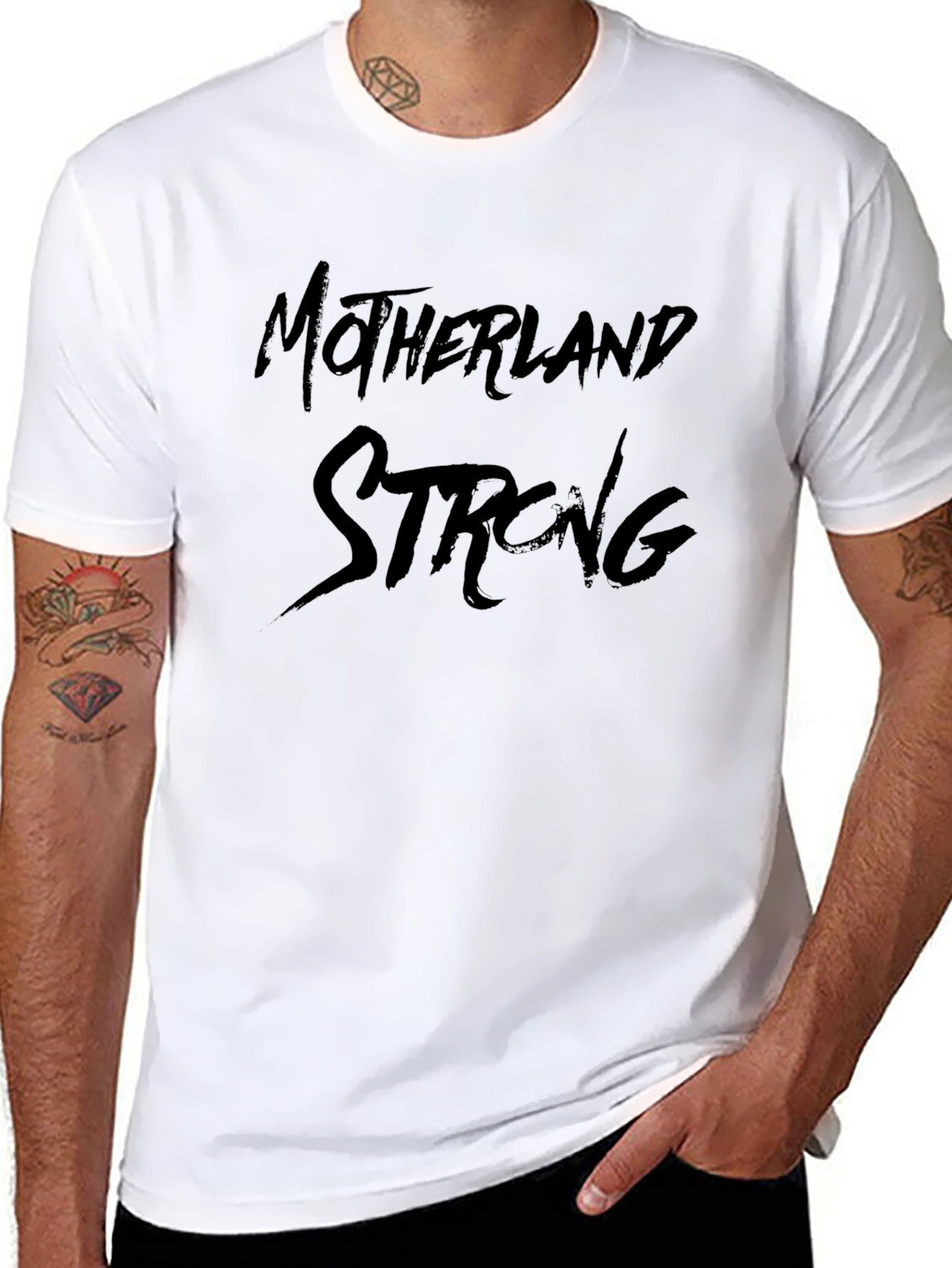 Motherland Strong Graphic Tee - Black T-Shirt