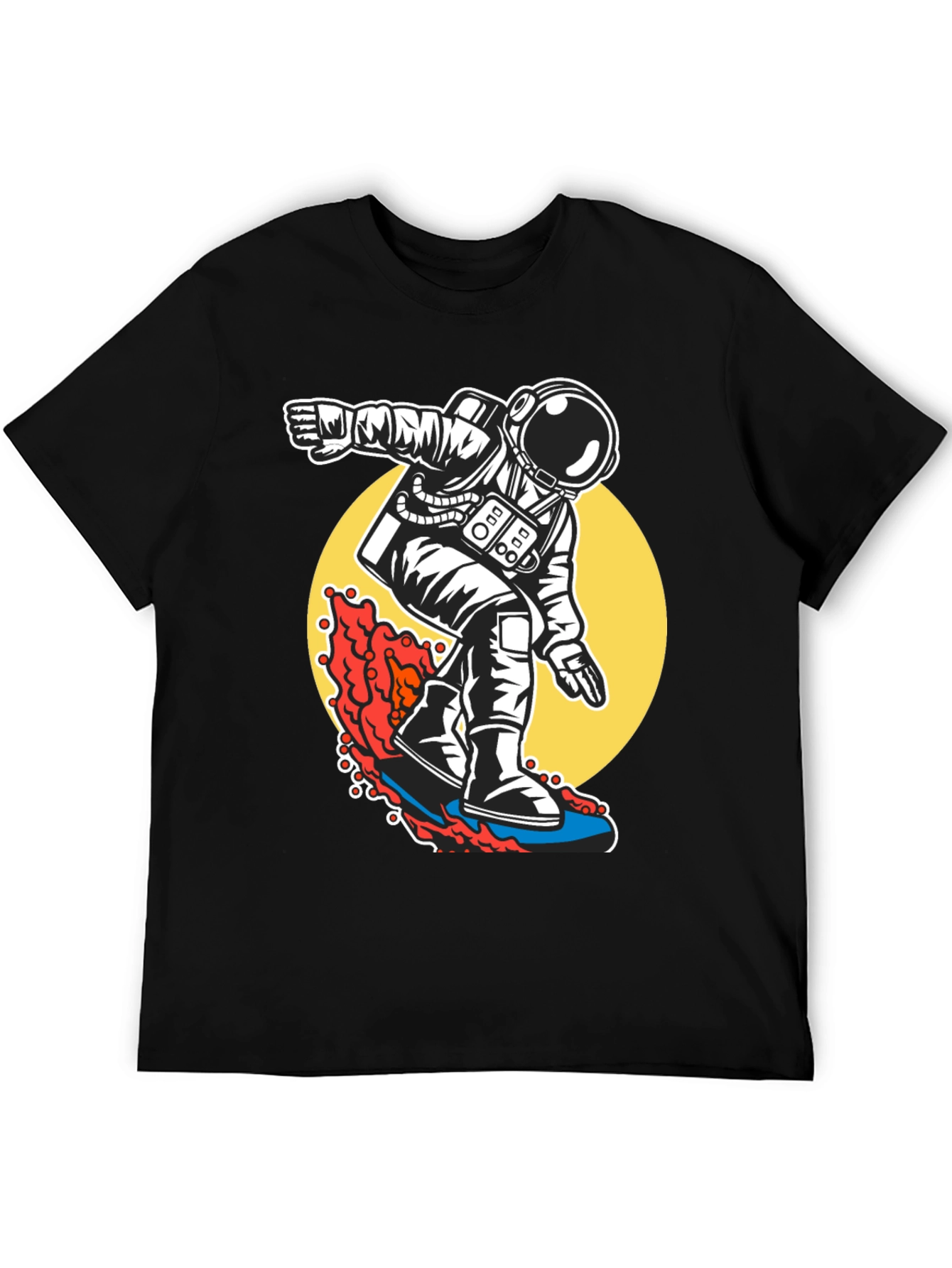 Surfing Astronaut T-Shirt - Ride the Waves of Space!