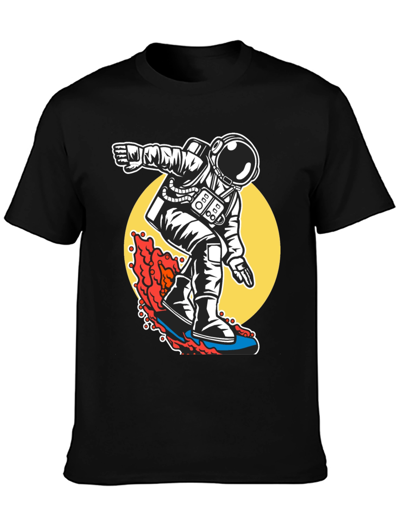 Surfing Astronaut T-Shirt - Ride the Waves of Space!