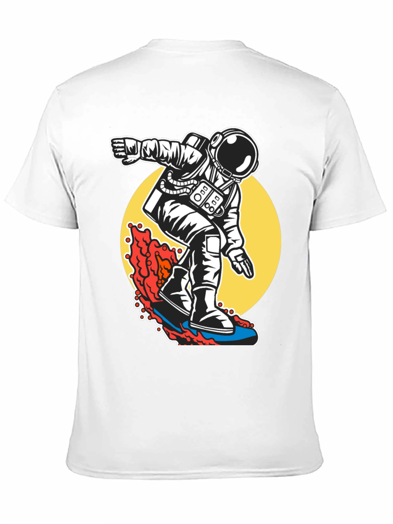 Surfing Astronaut T-Shirt - Ride the Waves of Space!