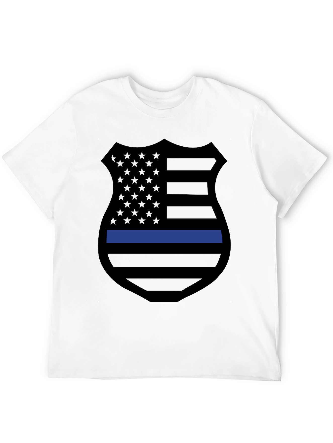 Thin Blue Line Shield Graphic Tee