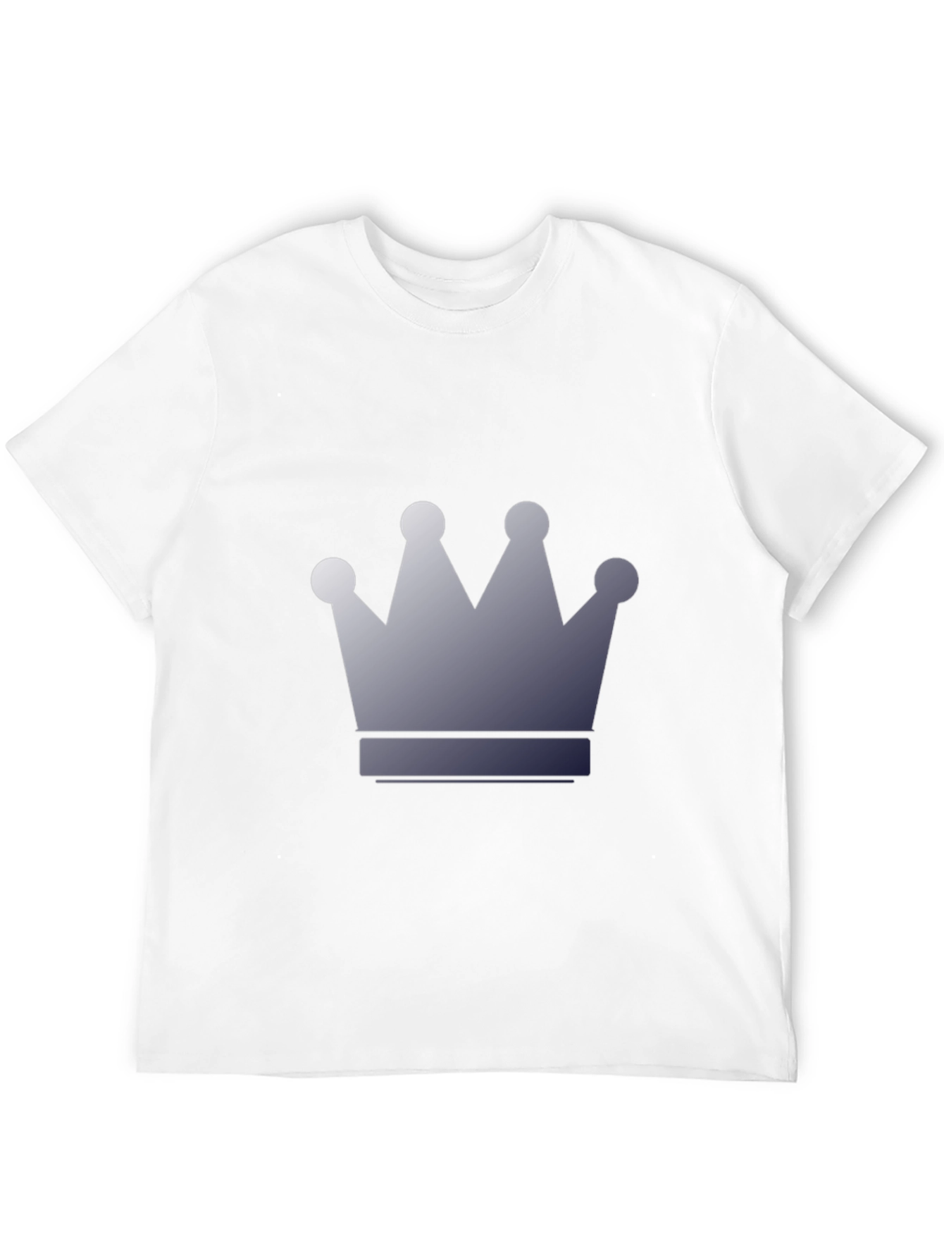 Mens Black T-Shirt with Crown Graphic