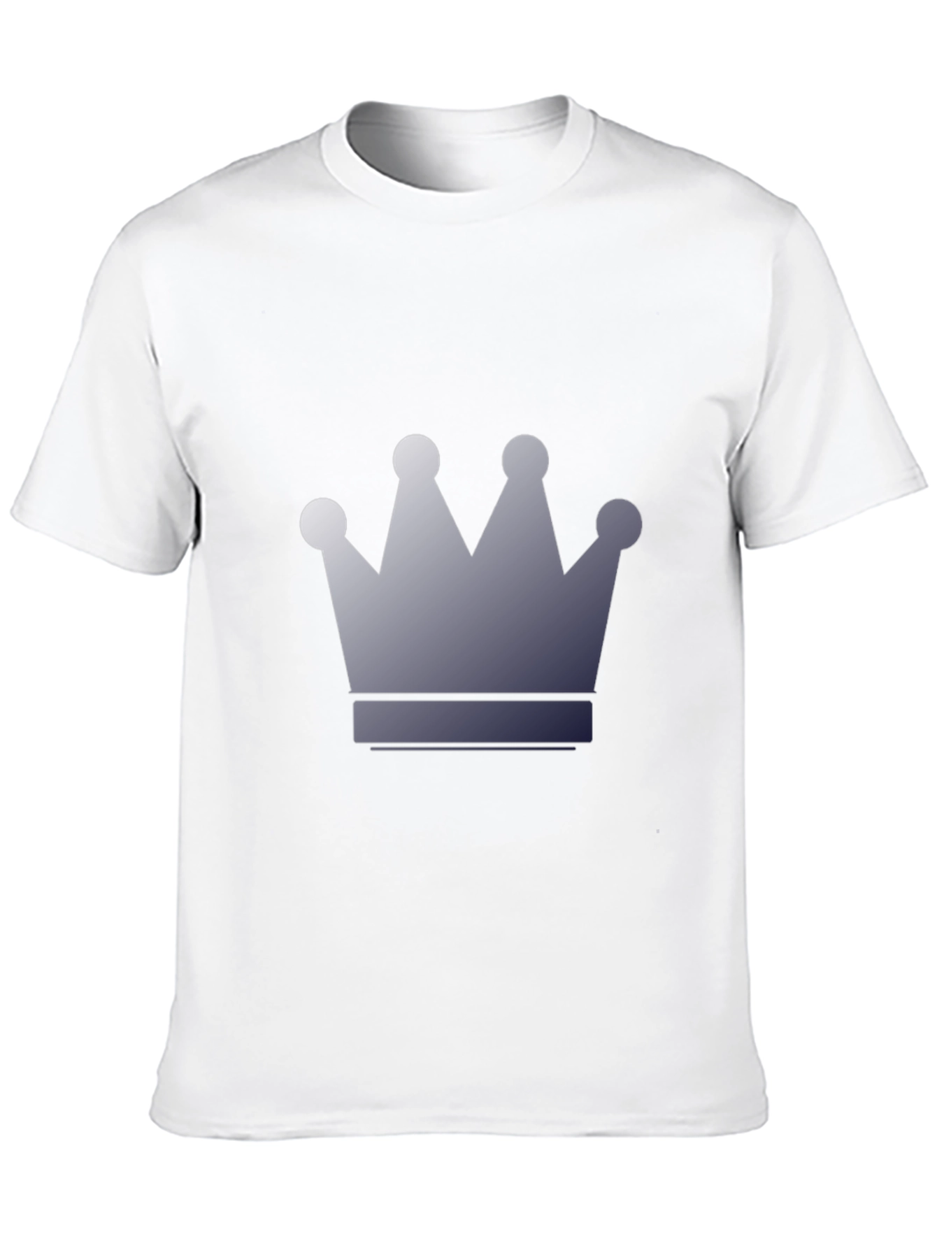 Mens Black T-Shirt with Crown Graphic