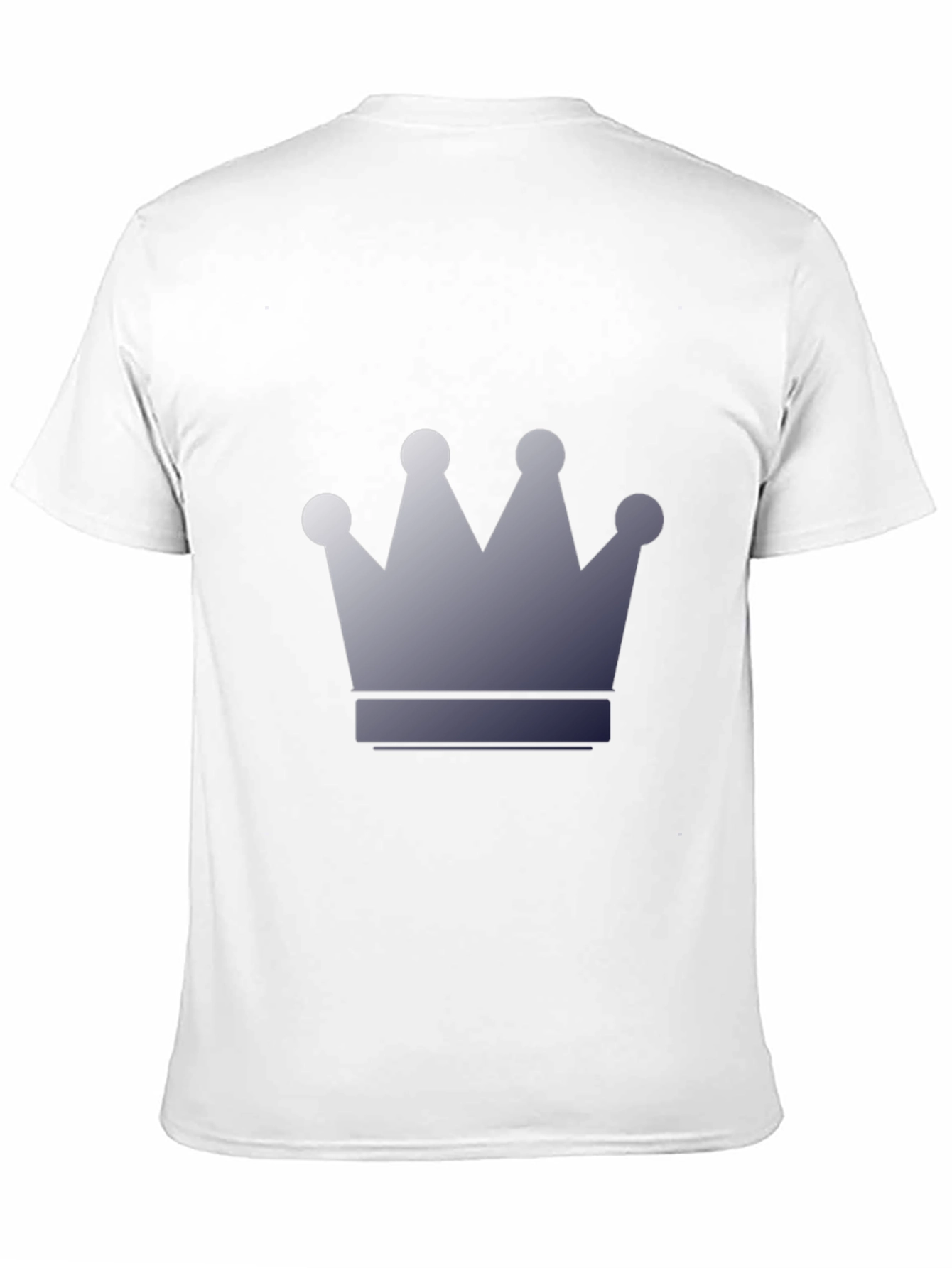 Mens Black T-Shirt with Crown Graphic