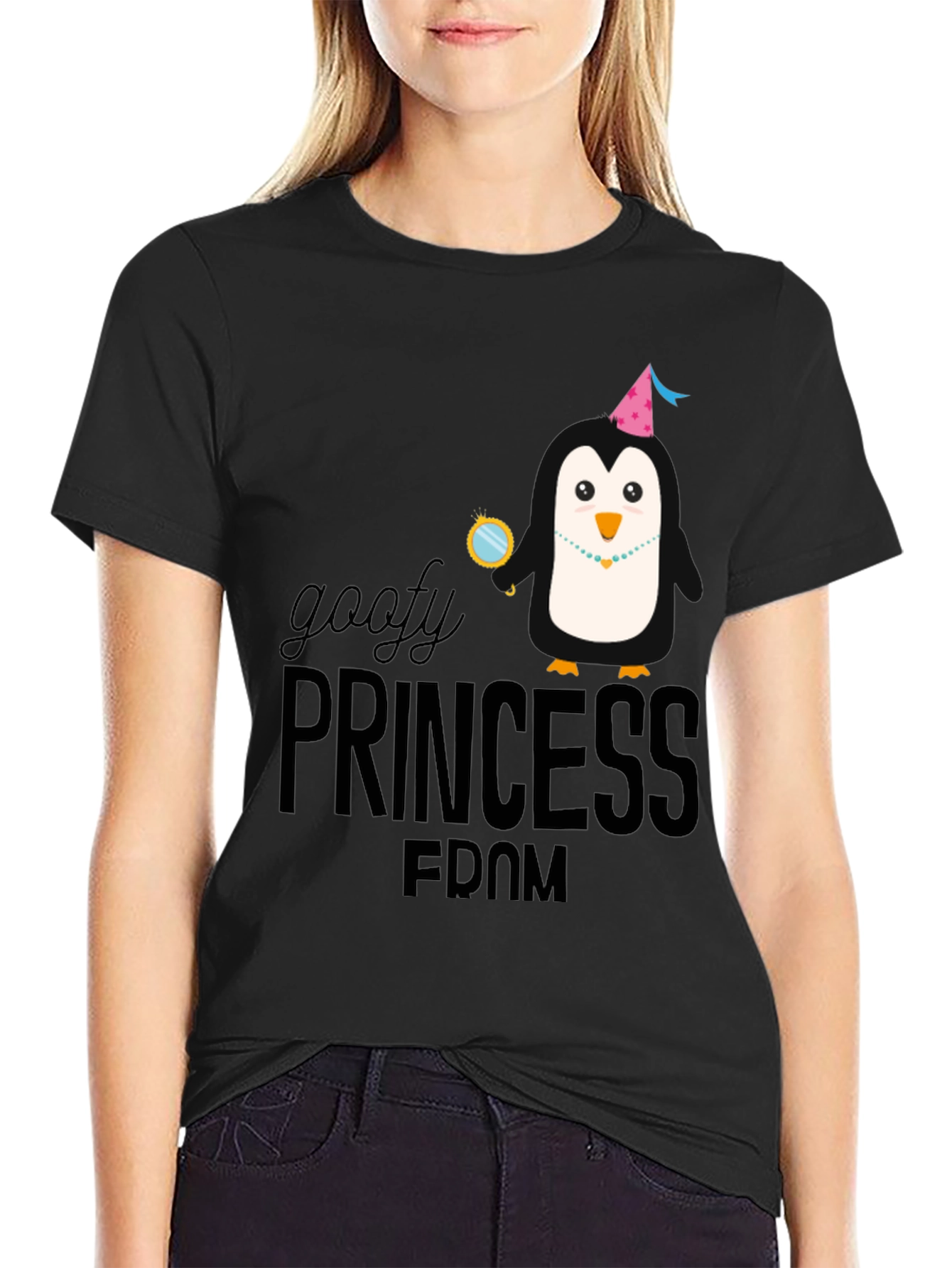 Goofy Princess Penguin T-Shirt