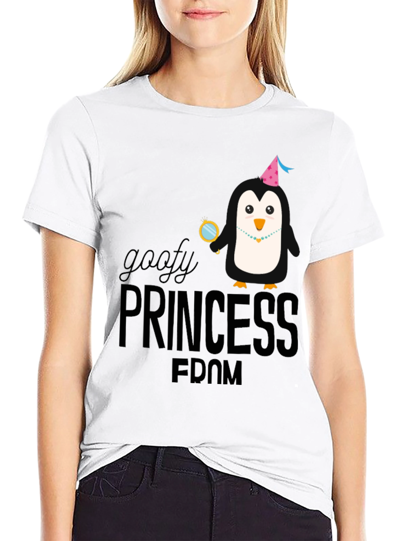 Goofy Princess Penguin T-Shirt