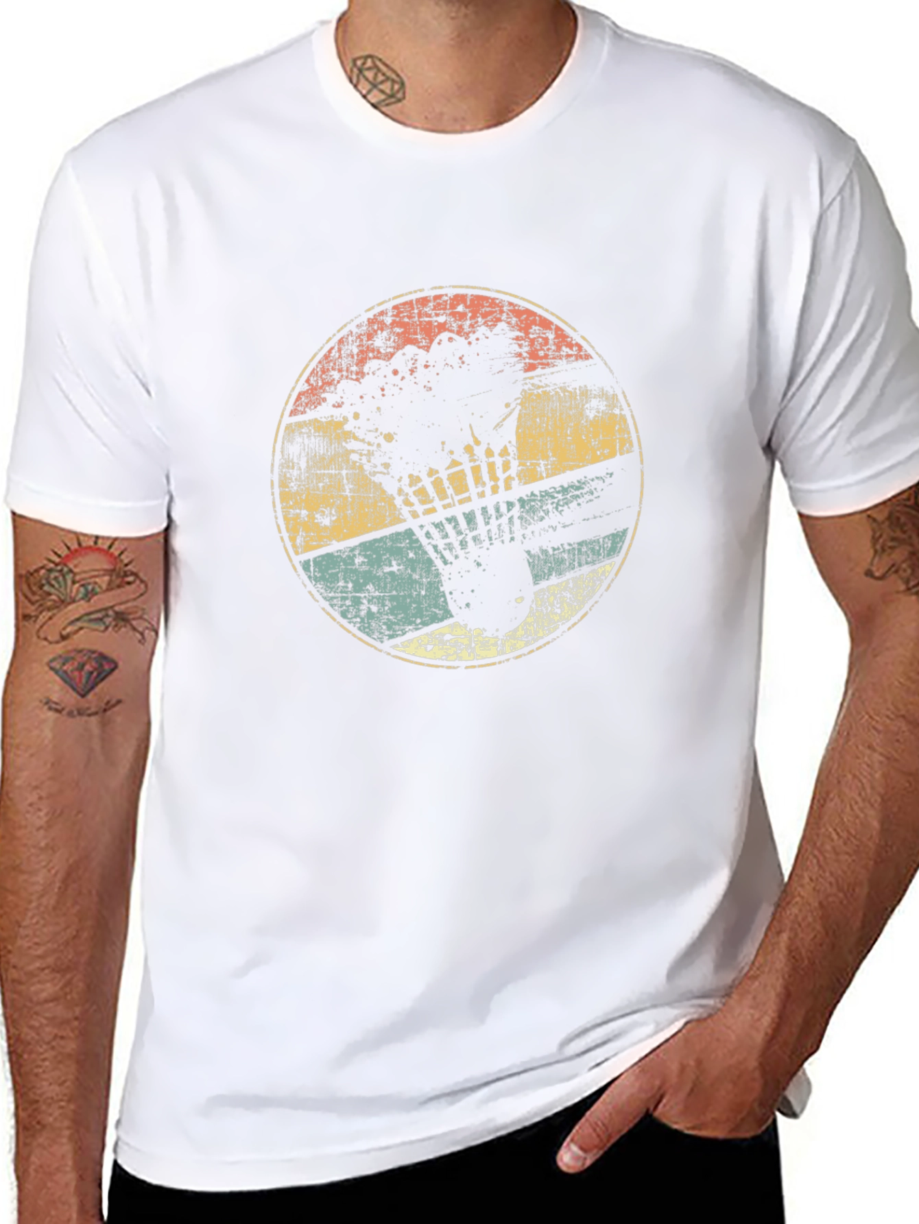 Retro Badminton Shuttlecock Graphic Tee