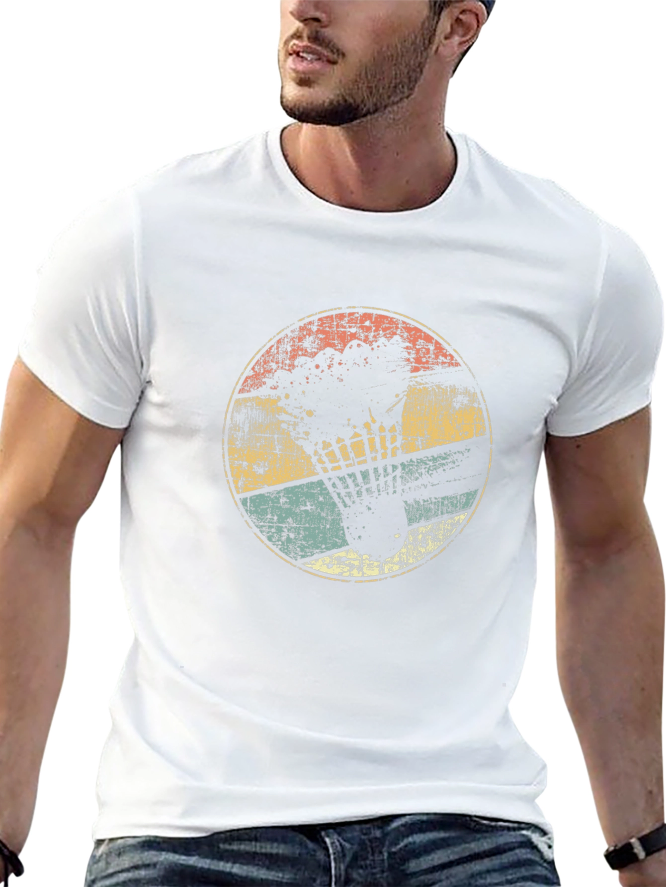 Retro Badminton Shuttlecock Graphic Tee