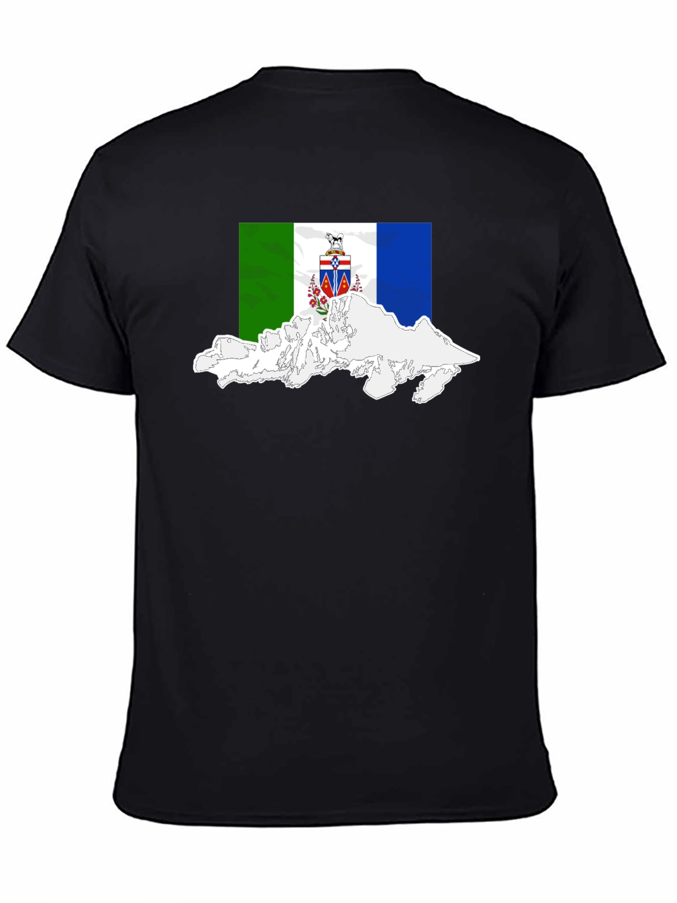 Yukon Flag T-Shirt - Black Cotton Tee