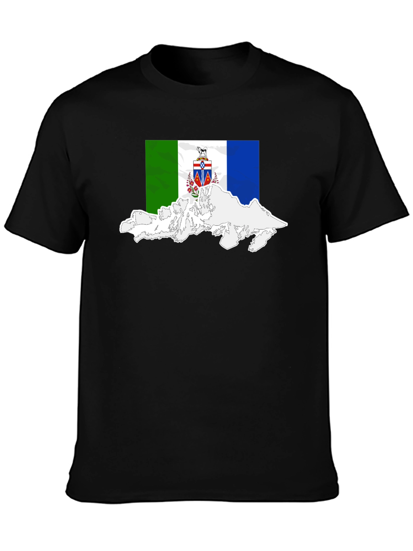 Yukon Flag T-Shirt - Black Cotton Tee