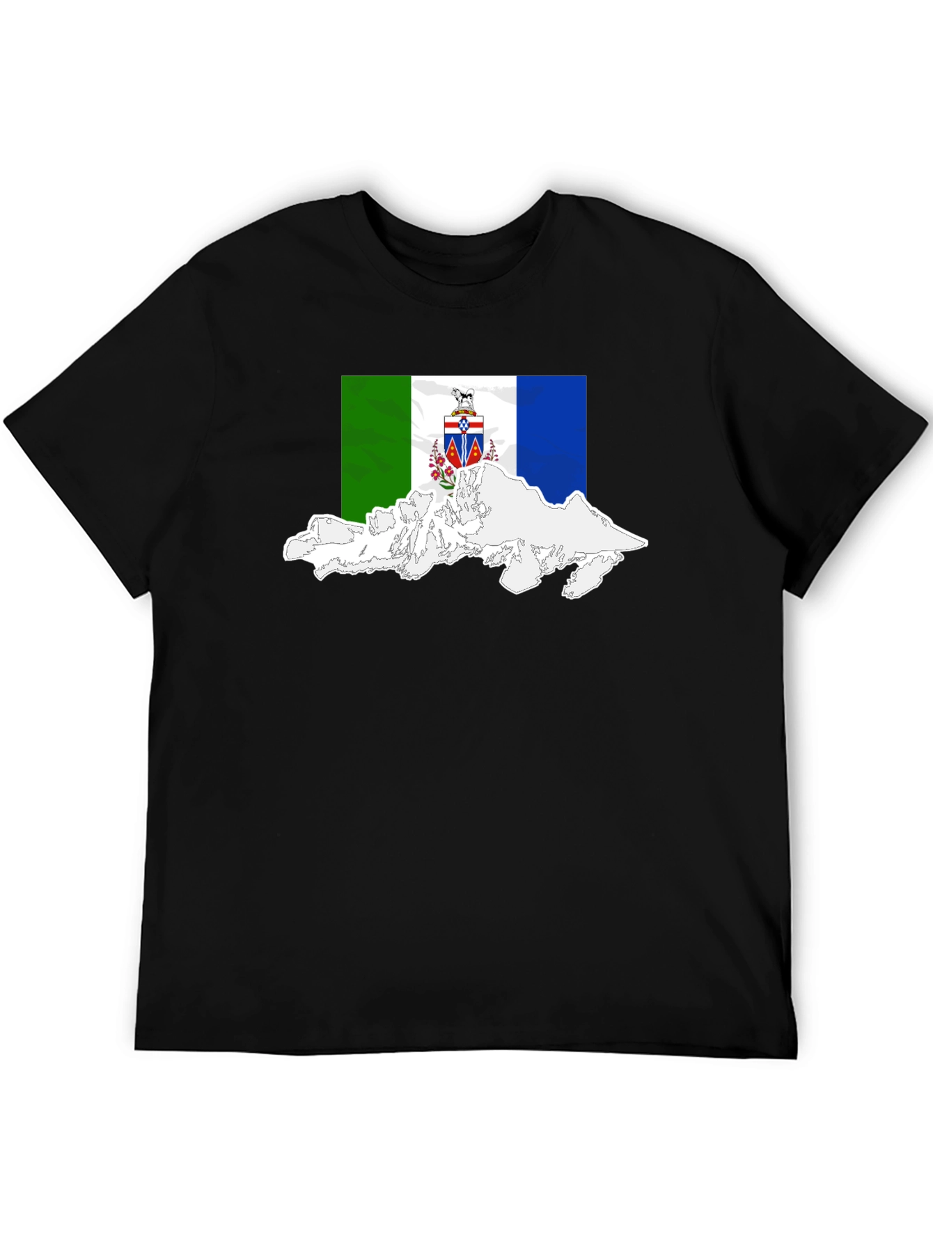 Yukon Flag T-Shirt - Black Cotton Tee