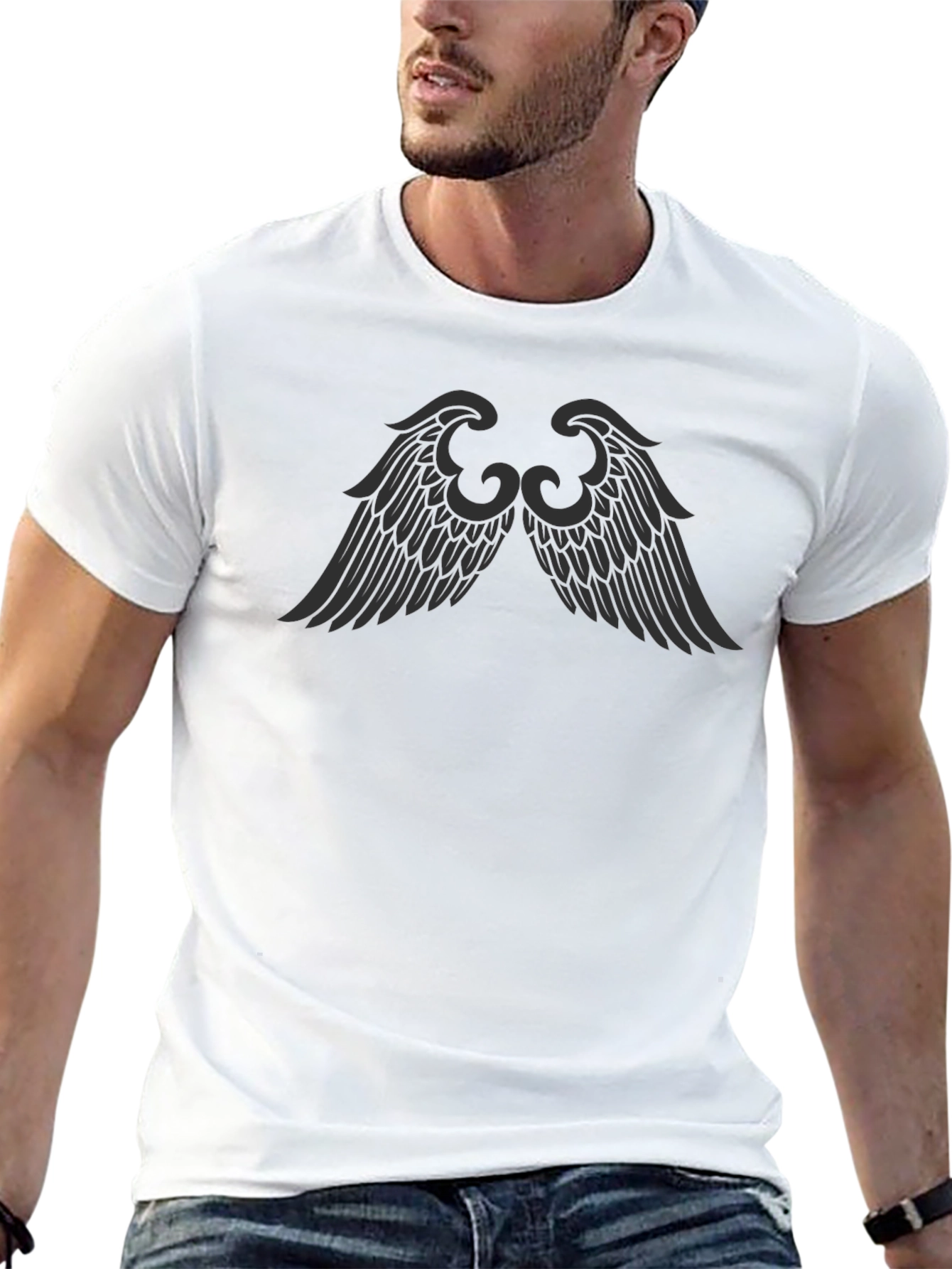 Wing Graphic Tee - Mens Black T-Shirt
