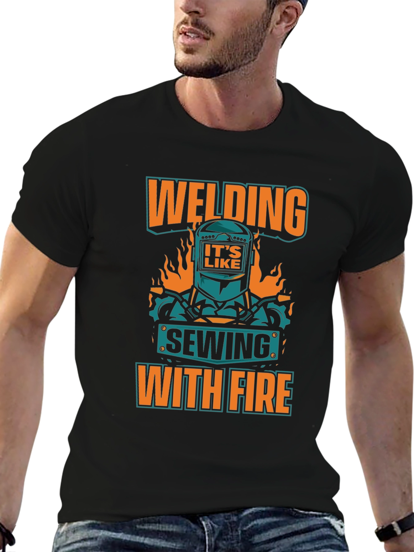 Welding Sewing With Fire T-Shirt