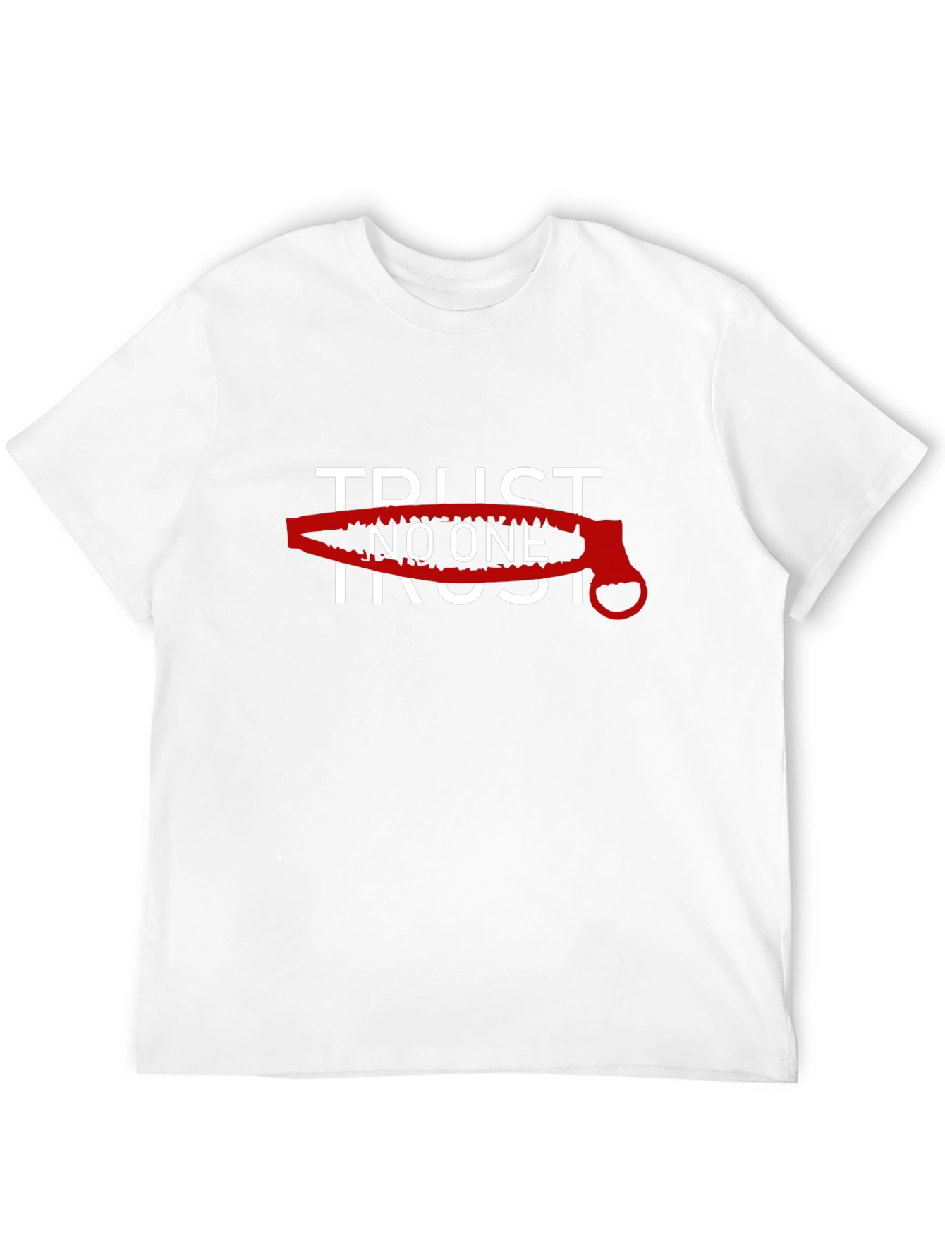 Trust No One Graphic Tee - Bold Statement T-Shirt